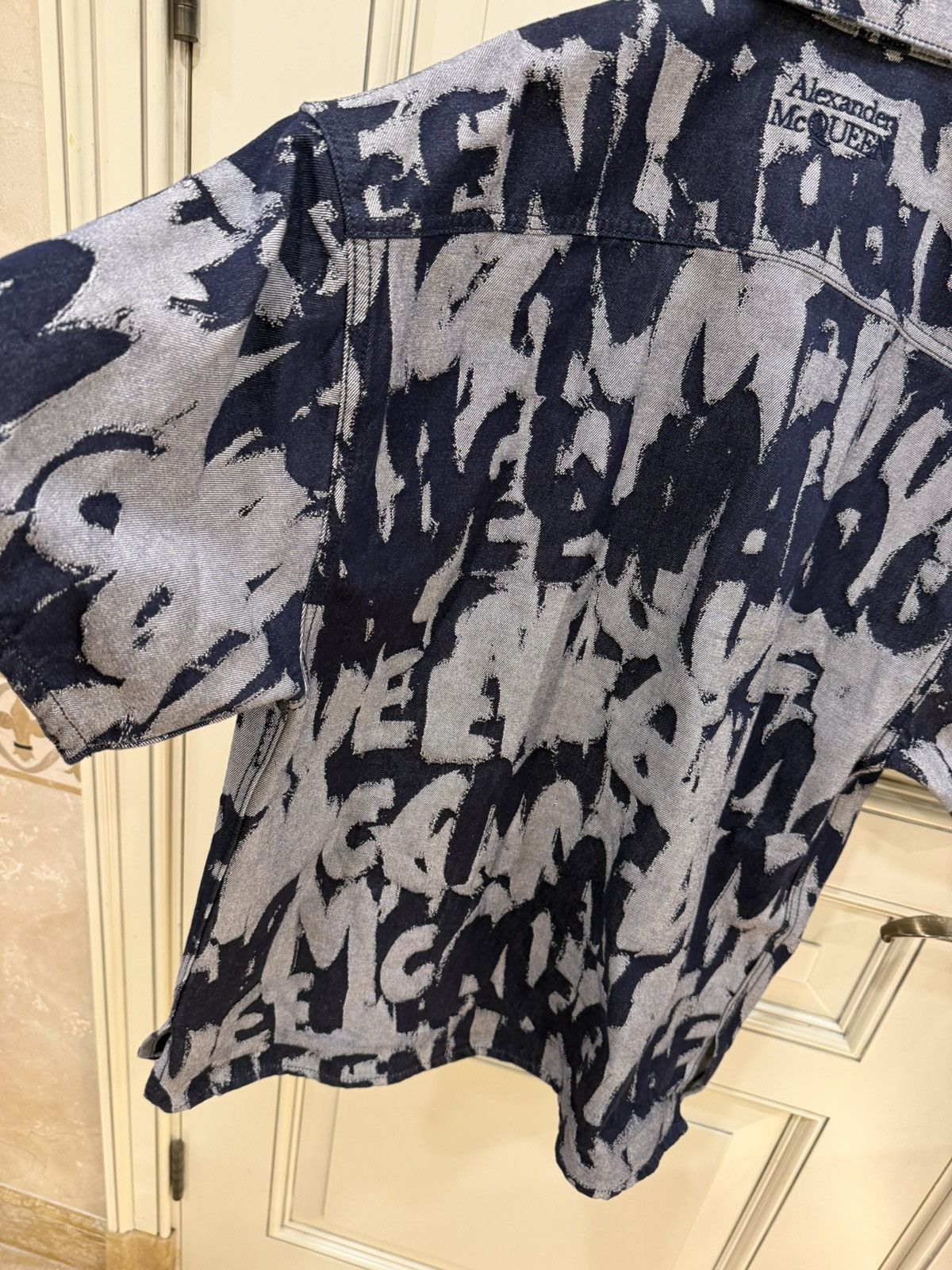 Alexander McQueen Graffati print denim shirt and shorts ，oneset size 46 Size US S / EU 44-46 / 1 - 3 Thumbnail