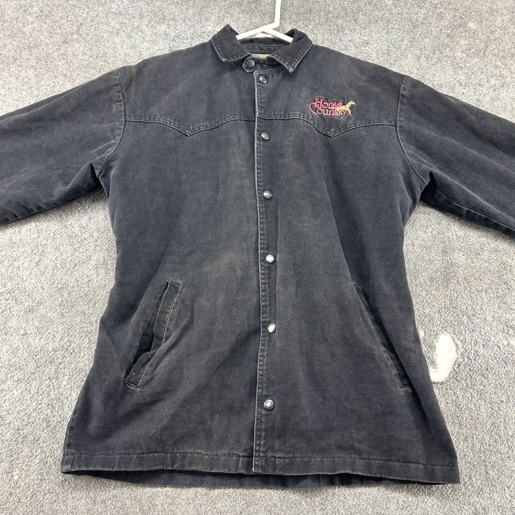 Vintage VINTAGE Horse Country Canvas Workwear Jacket Mens M Black Bomber Jacket 90s Chore Insulated Lined Full Zip Pockets Size US M / EU 48-50 / 2 - 4 Thumbnail