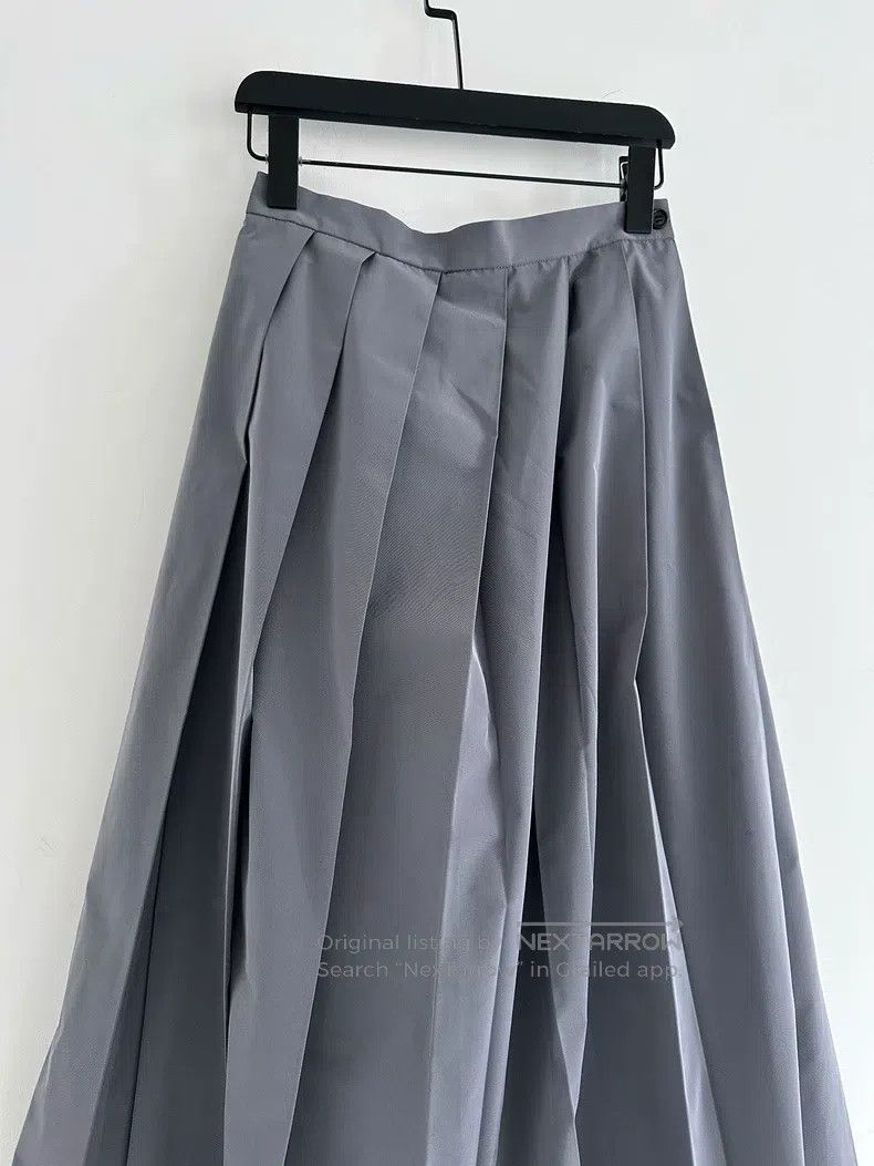 Comme des Garcons Comme Des Garcons size M Silver-gray balloon flower skirt Size 23" - 3 Thumbnail