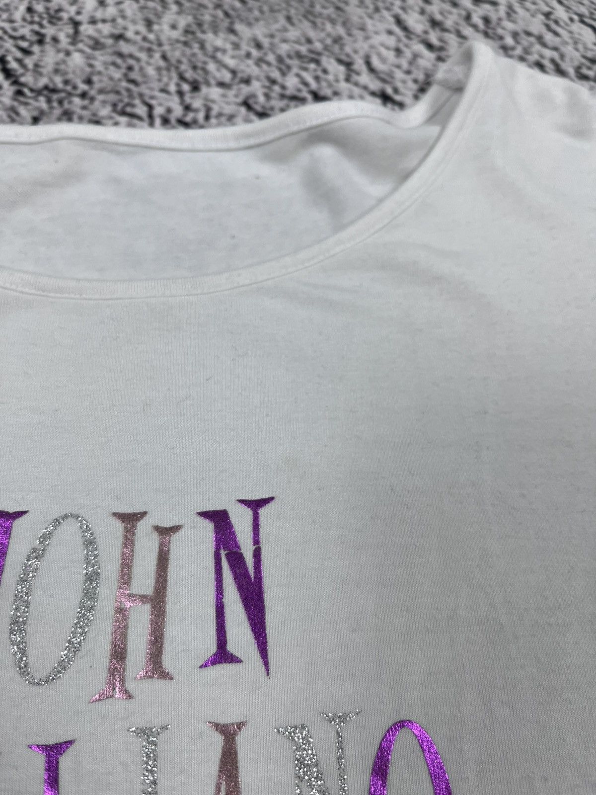 John Galliano Vintage John Galliano flutter sleeves logo t shirt top Size S / US 4 / IT 40 - 10 Thumbnail