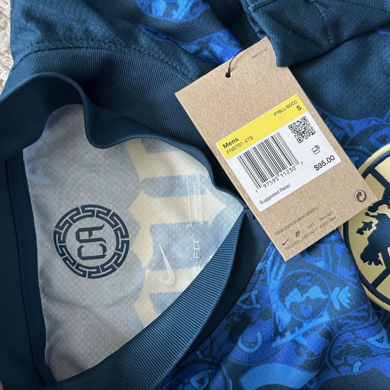 Nike Nike Club America 2024/25 Away Blue Soccer Jersey Small NWT Size US S / EU 44-46 / 1 - 8 Thumbnail