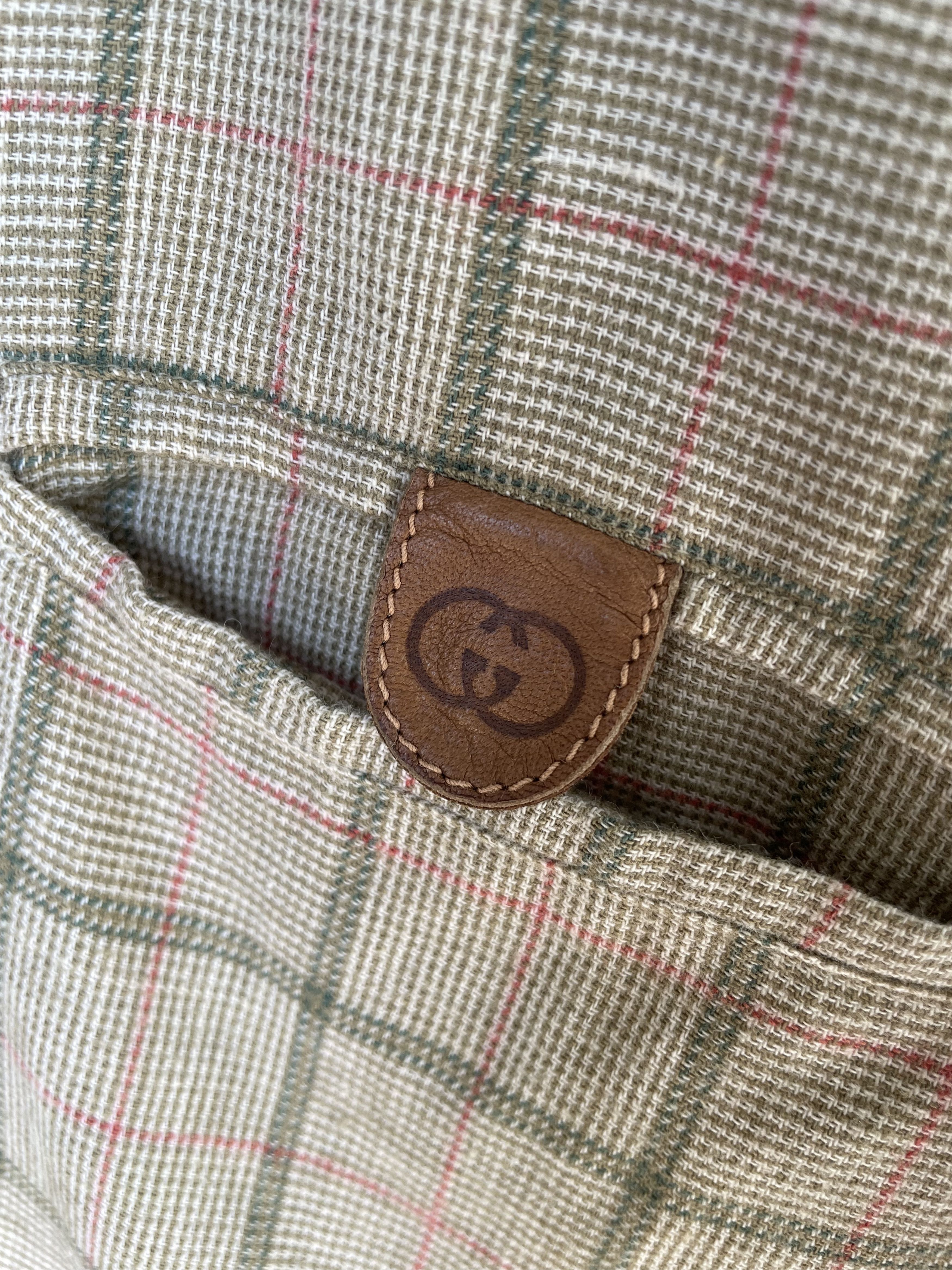 Gucci × Tom Ford × Vintage Gucci Shirt Check Monogram Vintage Men 1970s Size US S / EU 44-46 / 1 - 10 Thumbnail