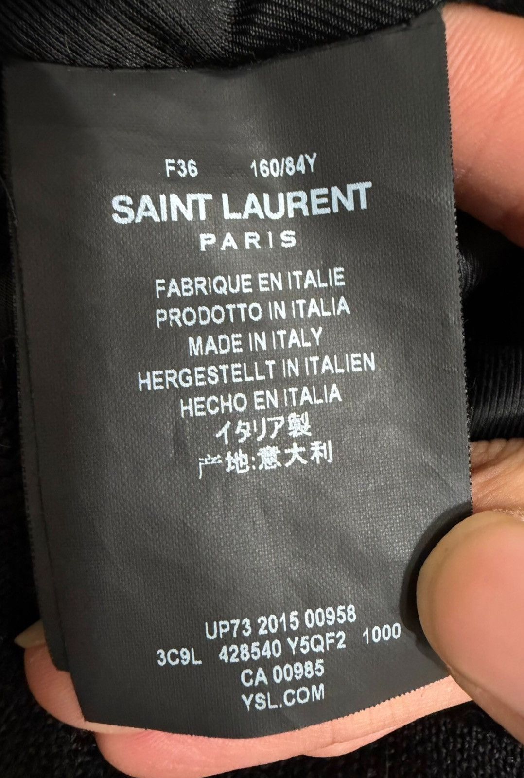 Saint Laurent Paris Saint Laurent SLP 15FW Crocodile Embossed Leather Jacket Size XS / US 0-2 / IT 36-38 - 4 Thumbnail