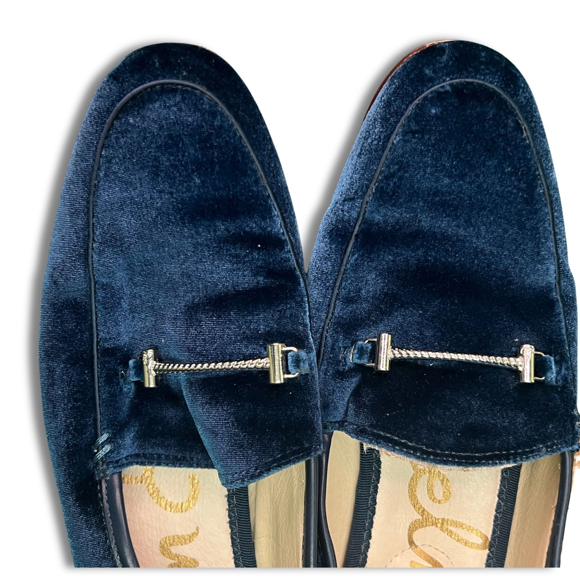 Sam Edelman Sam Edelman Loraine Velvet Loafers Size 7 Navy Blue Luxuriou Size US 7 / IT 37 - 3 Thumbnail