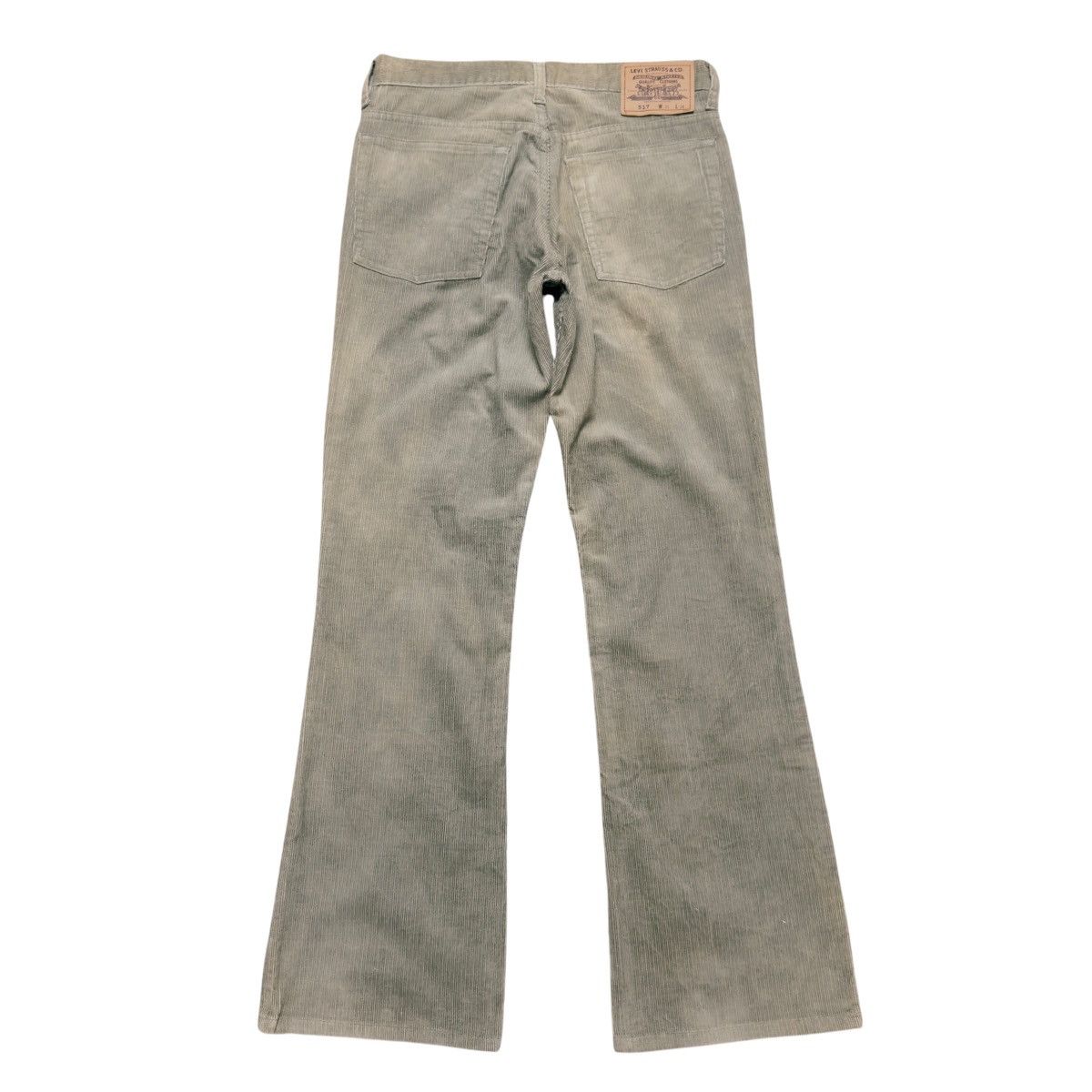 Levi's Vintage Levis 517 Green Corduroy Flare Jeans Hedi Slimane Size US 30 / EU 46 - 2 Thumbnail