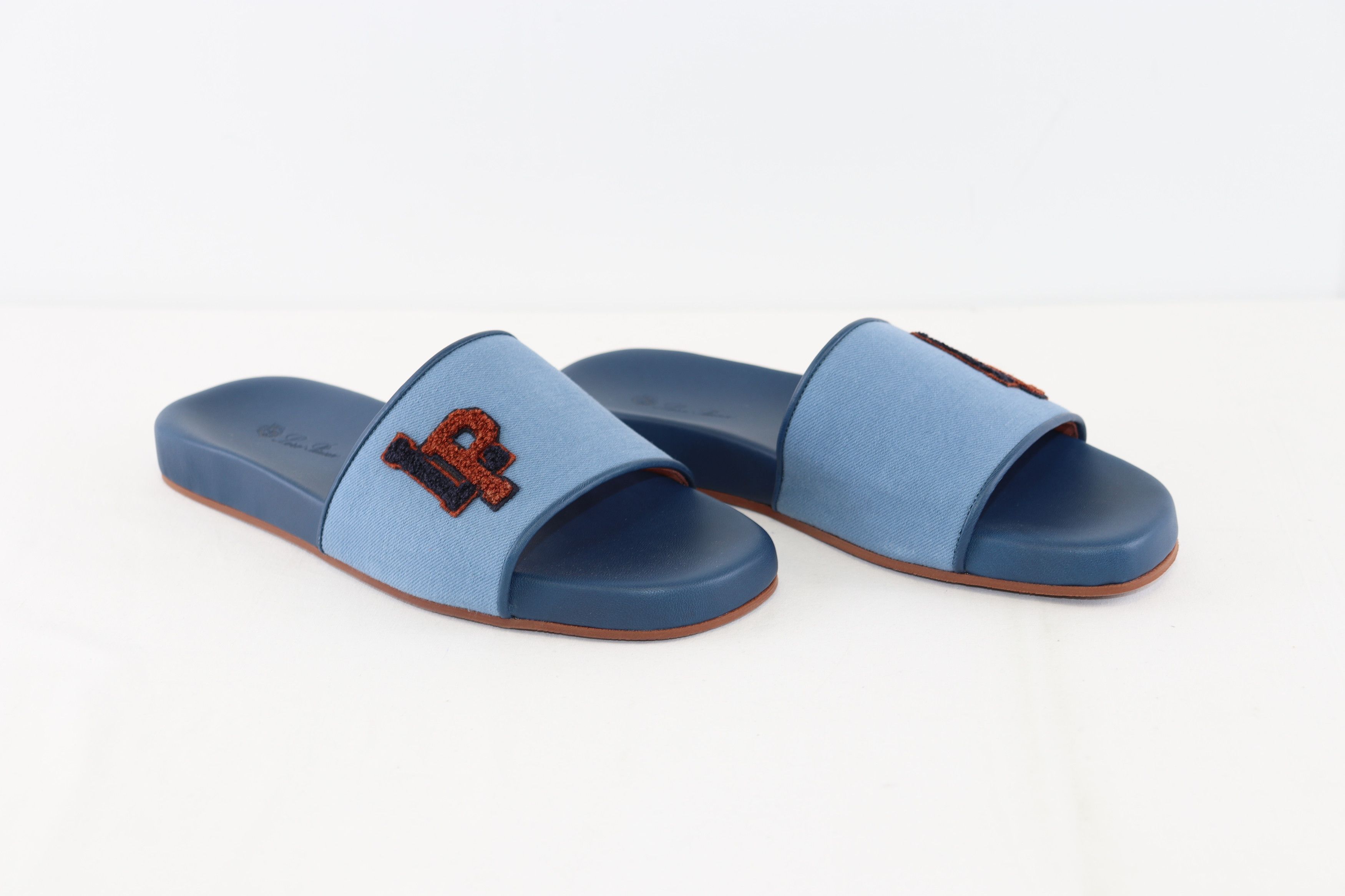 Loro Piana o1rshd1 LP College Walk Sea-Slide in Blue Size US 9 / EU 42 - 5 Thumbnail