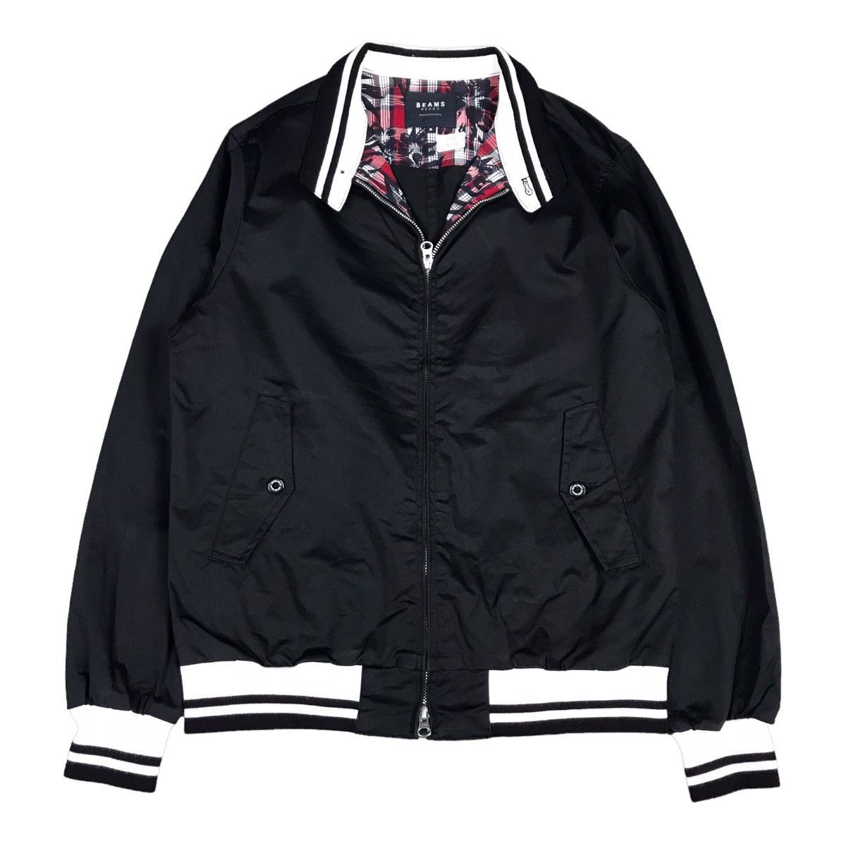 Beams Plus × Japanese Brand BEAMS HEART JAPAN BOMBER BLACK JACKET Size US M / EU 48-50 / 2 - 1 Thumbnail