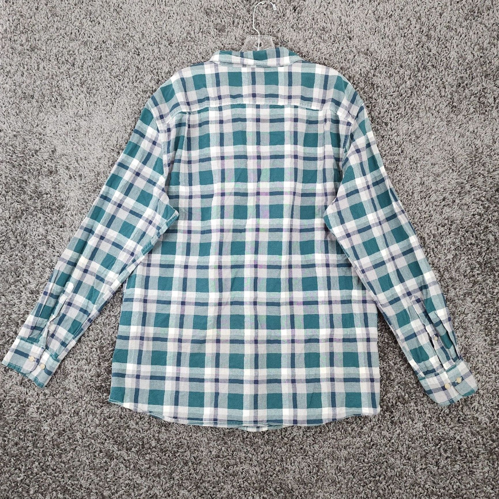 Vintage Sonoma Mens Modern Fit Plaid Button Up Long Sleeve Green Gray XL Size US XL / EU 56 / 4 - 5 Thumbnail