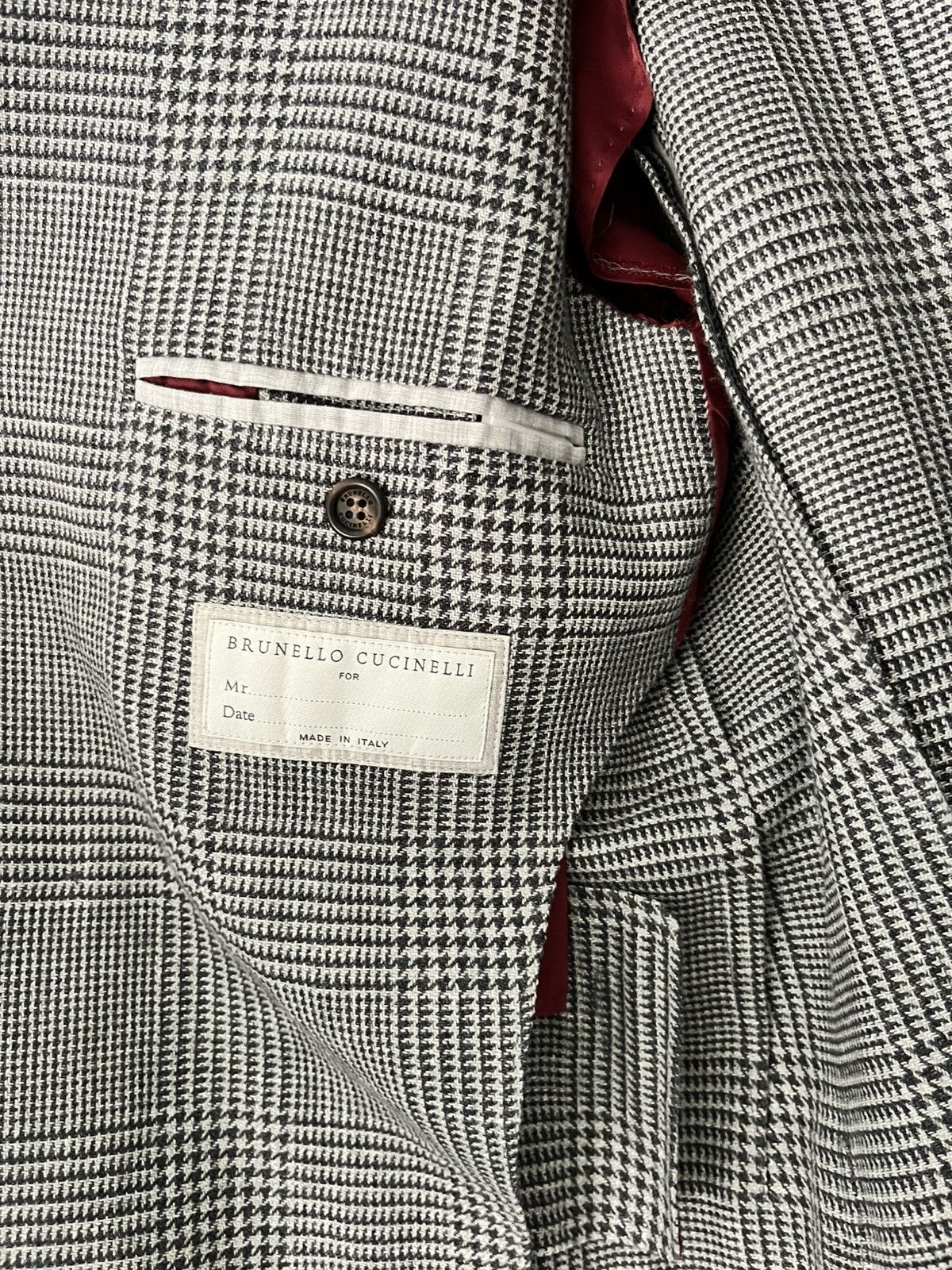 Brunello Cucinelli Brunello Cucinelli grey check double breasted blazer size 48 Size 38R - 2 Thumbnail