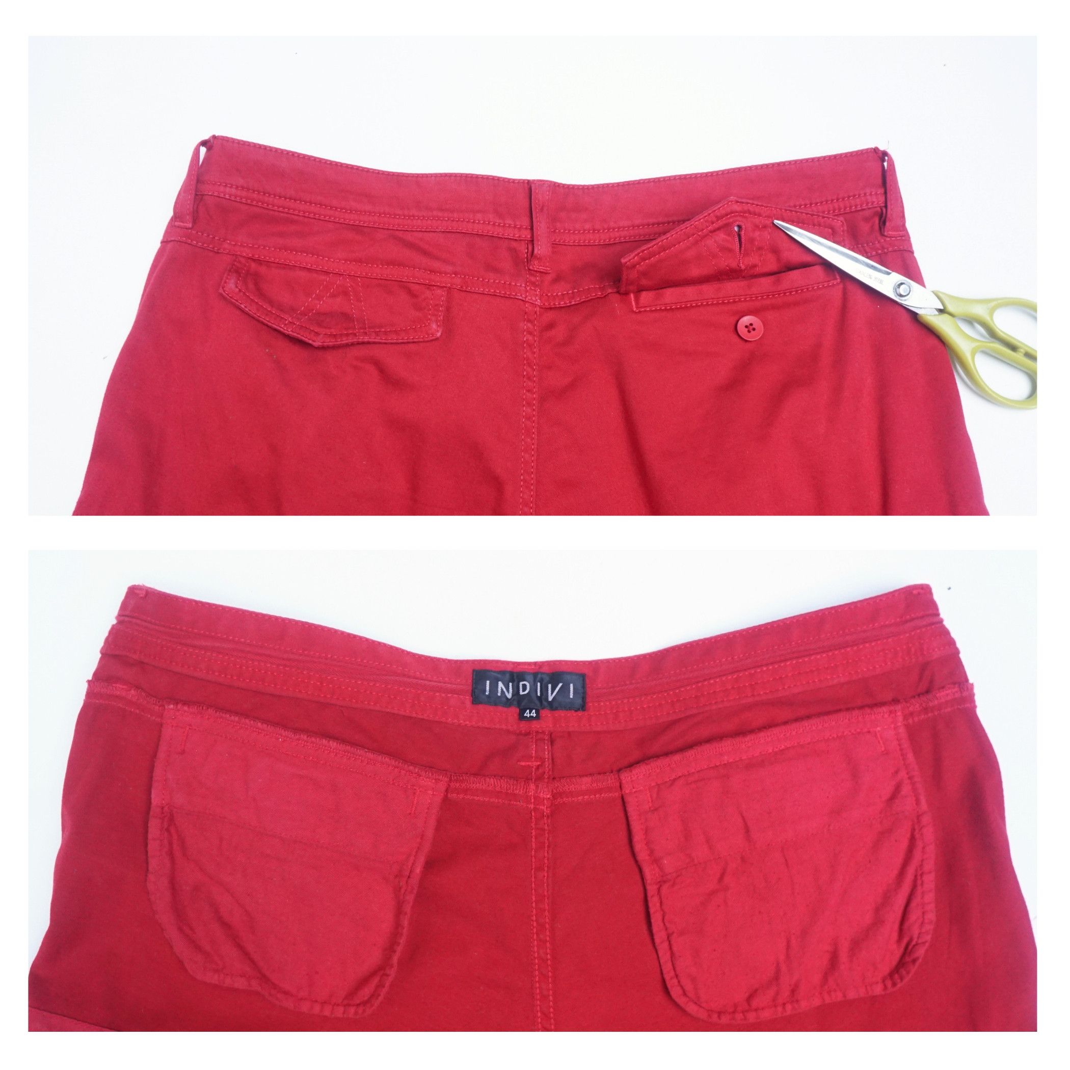 Japanese Brand INDIVI Low Rise Cargo Pants Size 32" / US 10 / IT 46 - 4 Thumbnail