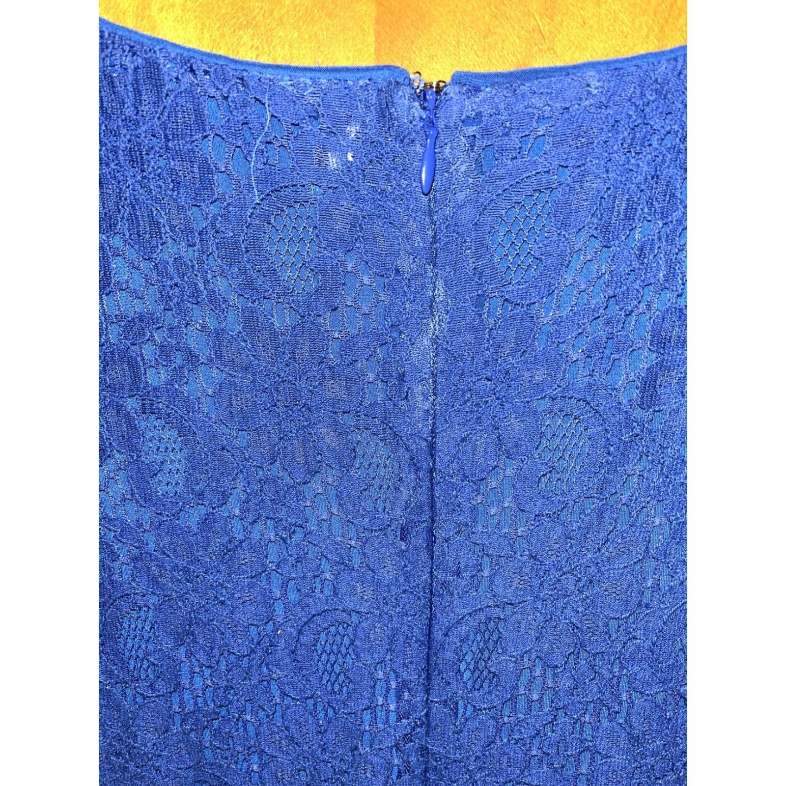 Ralph Lauren VINTAGE Ralph Lauren Dress Women's Sleeveless Floral Lace Blue Size 6 Fit & Flare Knee Length Size M / US 6-8 / IT 42-44 - 5 Thumbnail