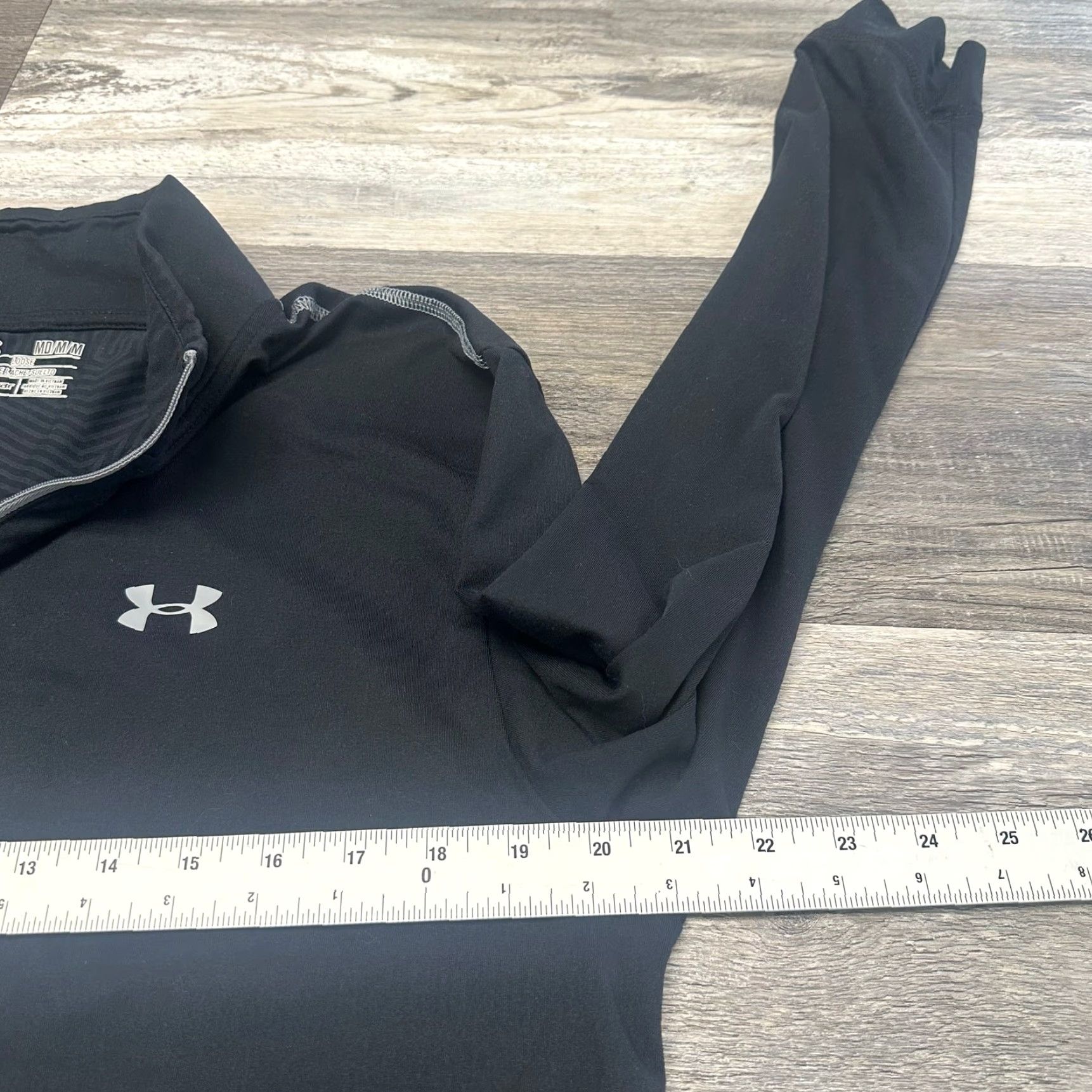 Under Armour Under Armour Shirt Mens M Loose 1/4 Zip Coldgear Infrared Black Performance EUC Size US M / EU 48-50 / 2 - 6 Thumbnail