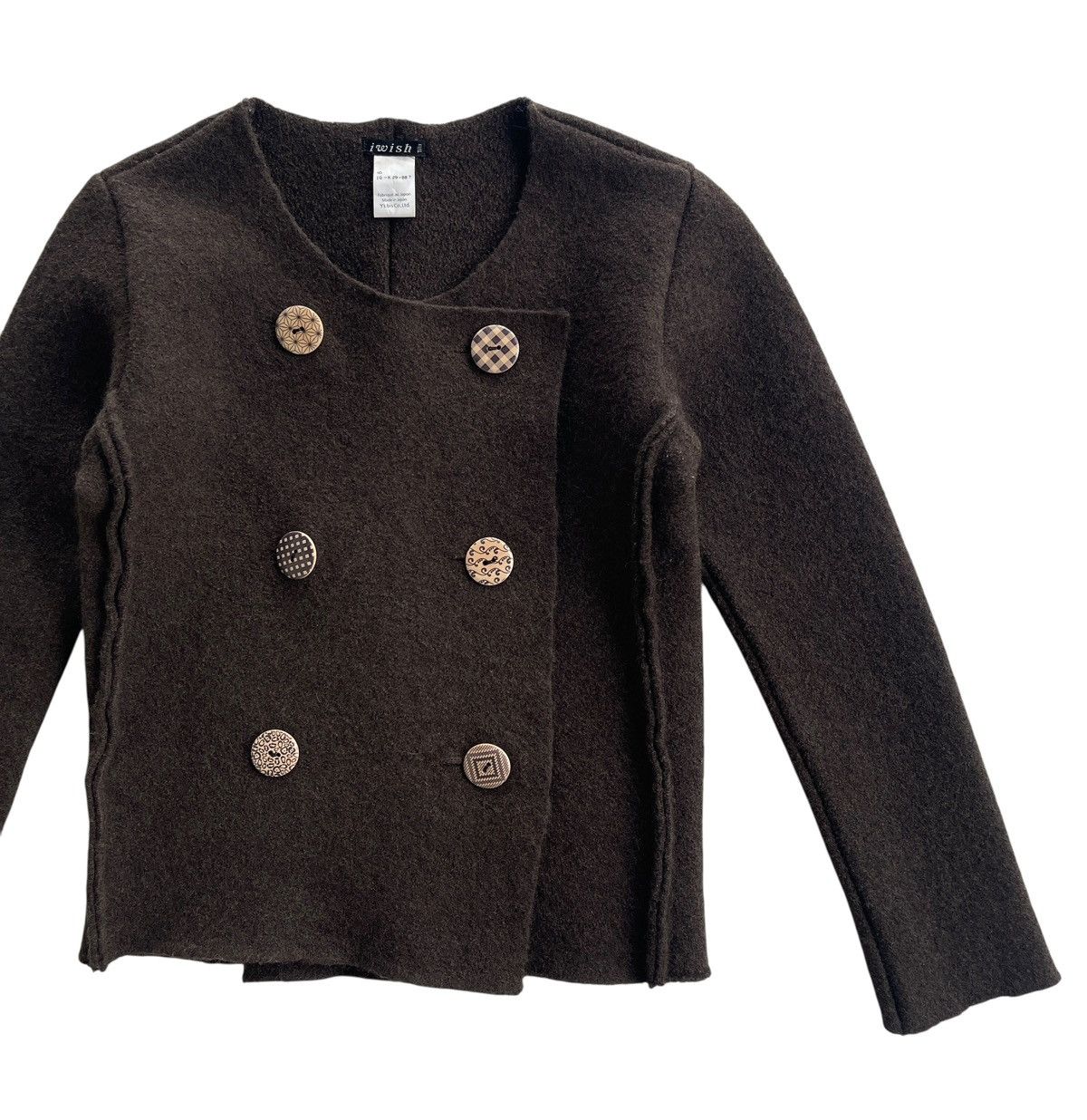 Y's Iwish Y's Bis Yohji Yamamoto Double Breasted Cropped Jacket Size XS / US 0-2 / IT 36-38 - 5 Thumbnail