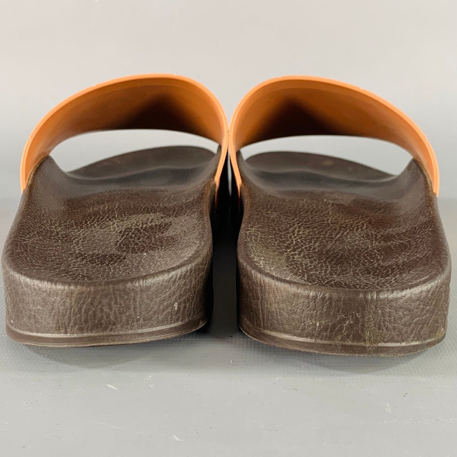 Raf Simons RAF SIMONS Size 10 Tan Black Checkered Rubber Slide Sandals Size US 10 / EU 43 - 3 Thumbnail