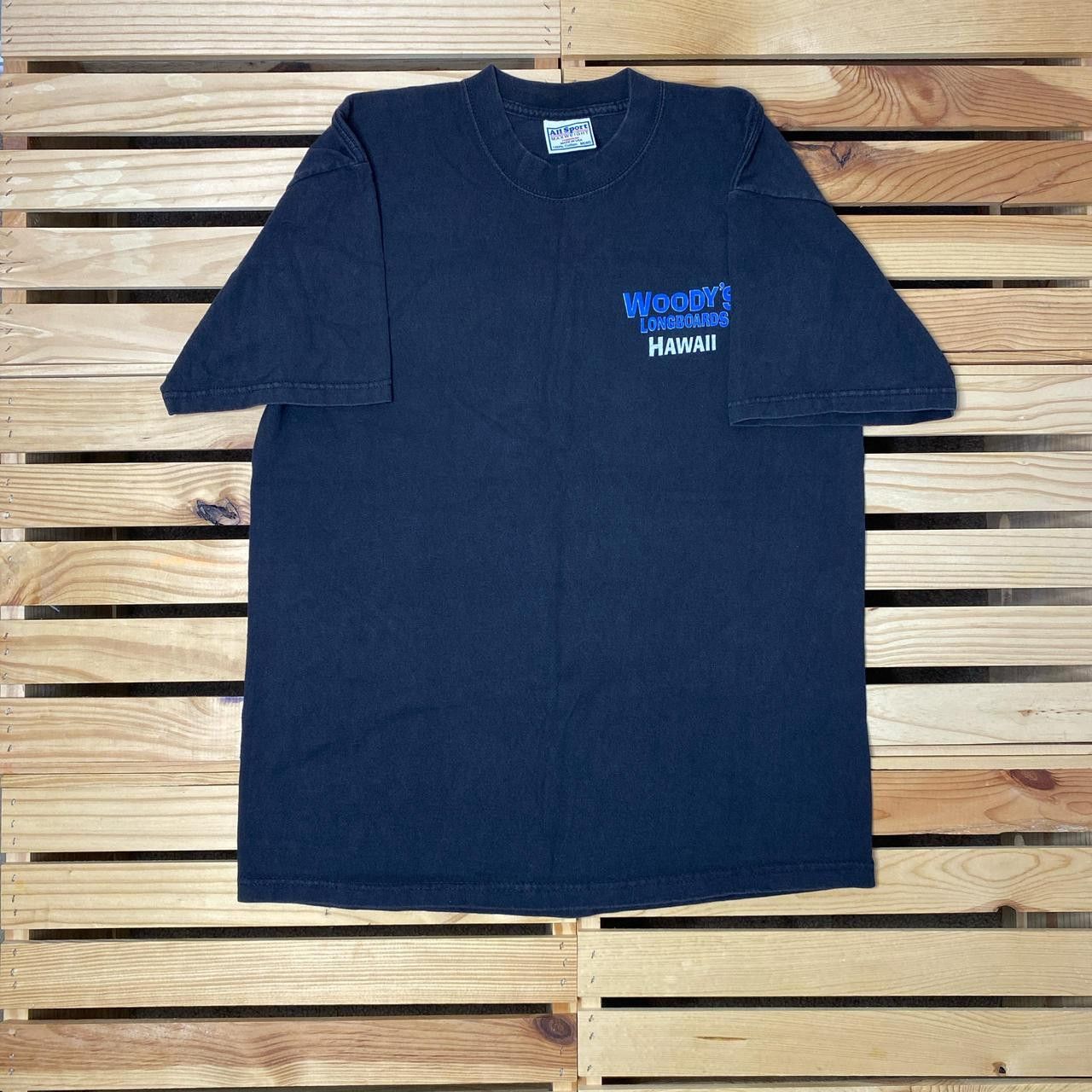 Other Vintage Woody's Longboards, HI Black Surf Tee Size Medium Size US M / EU 48-50 / 2 - 2 Thumbnail