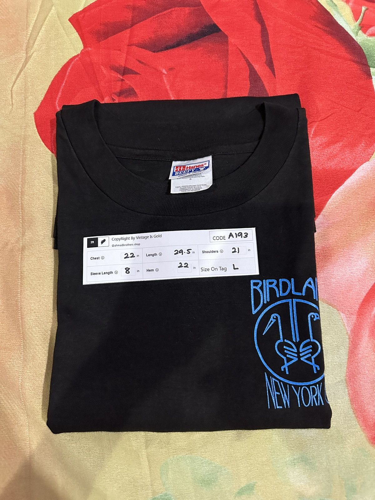 Hanes × Vintage Vintage Birdland New York City 90s Hanes Tshirt A193 Size US M / EU 48-50 / 2 - 11 Thumbnail