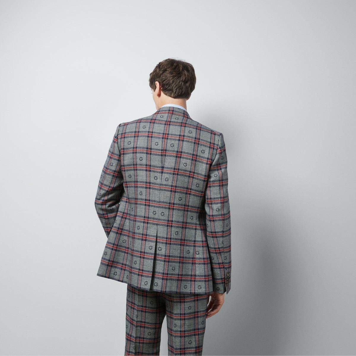Gucci o1s1wg110125 G Check Wool Jacket in Multicolor Size US L / EU 52-54 / 3 - 6 Thumbnail