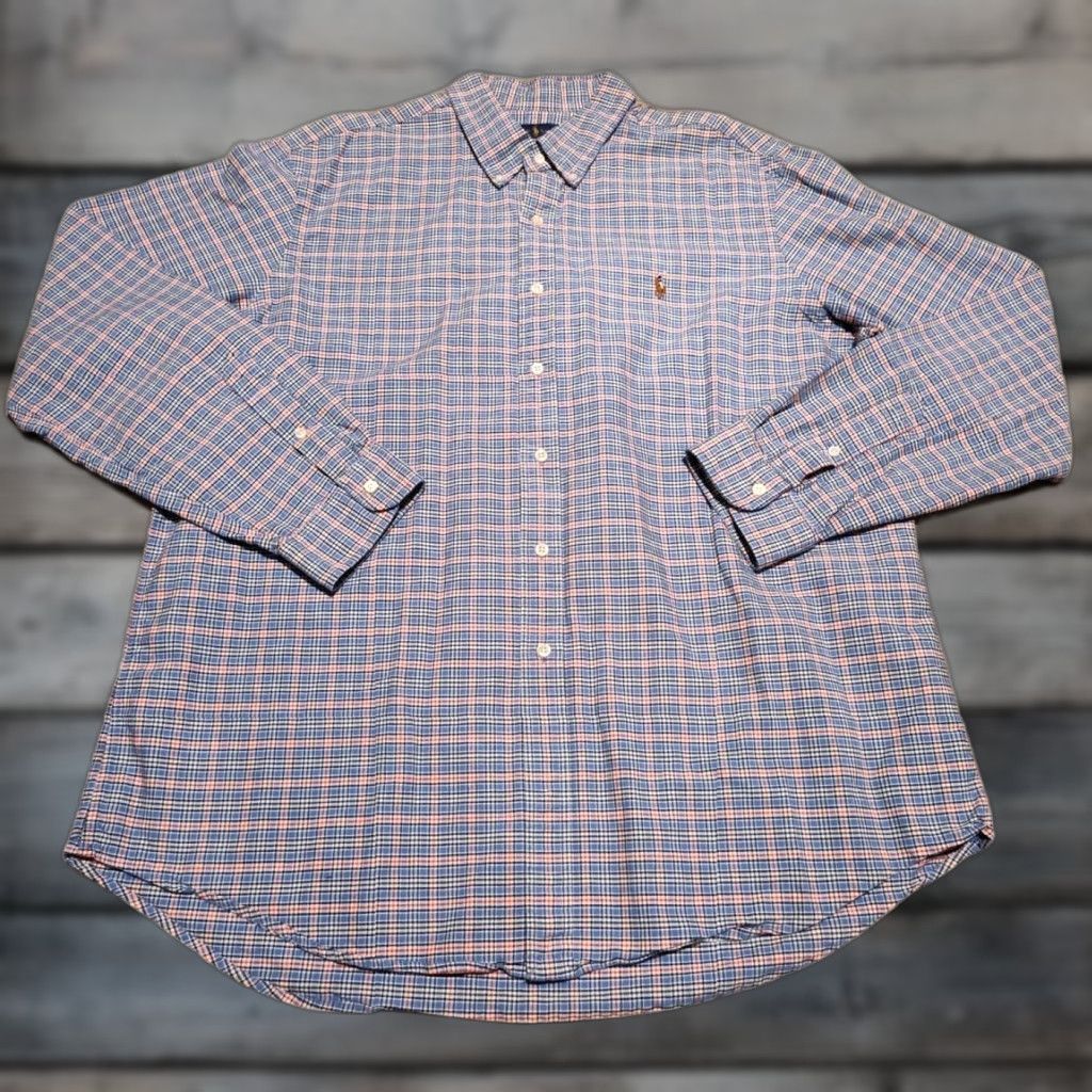Ralph Lauren VINTAGE Ralph Lauren Men’s Plaid Button-Down Shirt XXL All Seasons Cotton Casual Mens Size US XXL / EU 58 / 5 - 1 Thumbnail