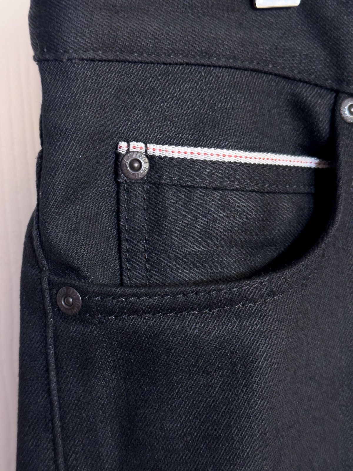 Naked & Famous Naked & Famous Super Guy Black Cobra selvedge denim jeans Size US 34 / EU 50 - 6 Thumbnail