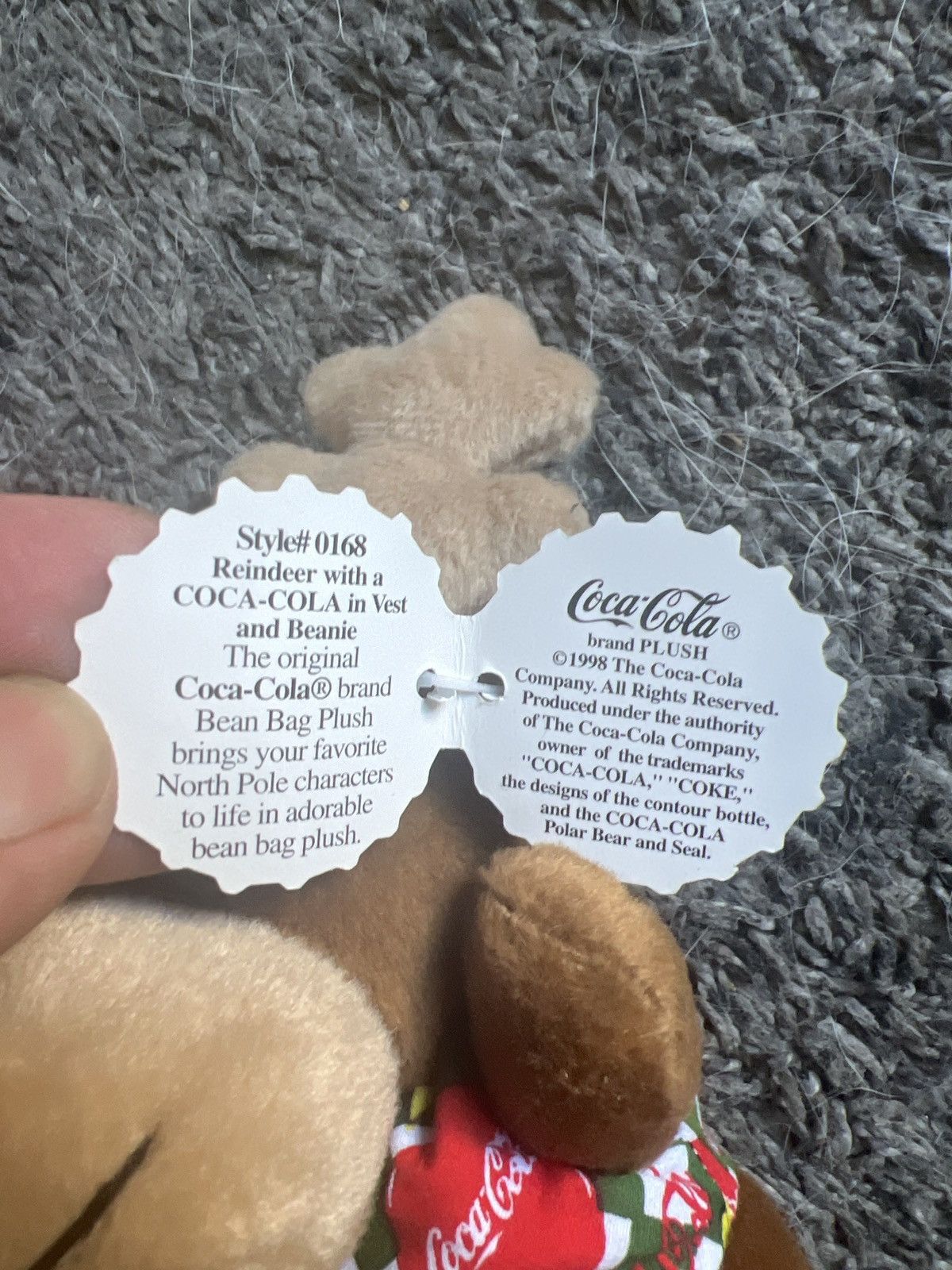 Coca Cola 1998 Coca-Cola Reindeer With A Coca-Cola In Vest And Beanie Size ONE SIZE - 4 Thumbnail