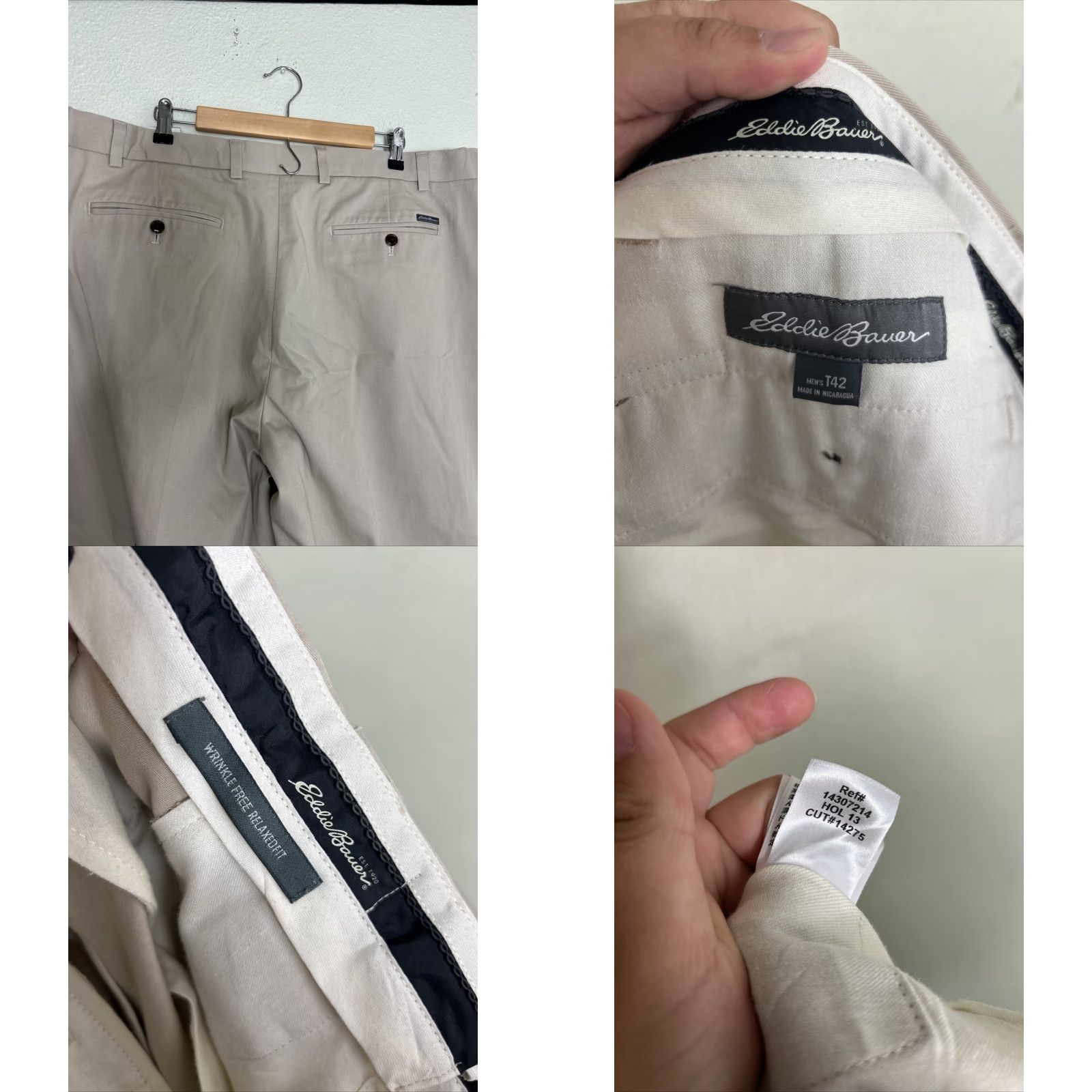Eddie Bauer VINTAGE Eddie Bauer wrinkle free relaxed fit cotton pants Khaki mens 42x30 42 Tall Size US 42 / EU 58 - 9 Thumbnail
