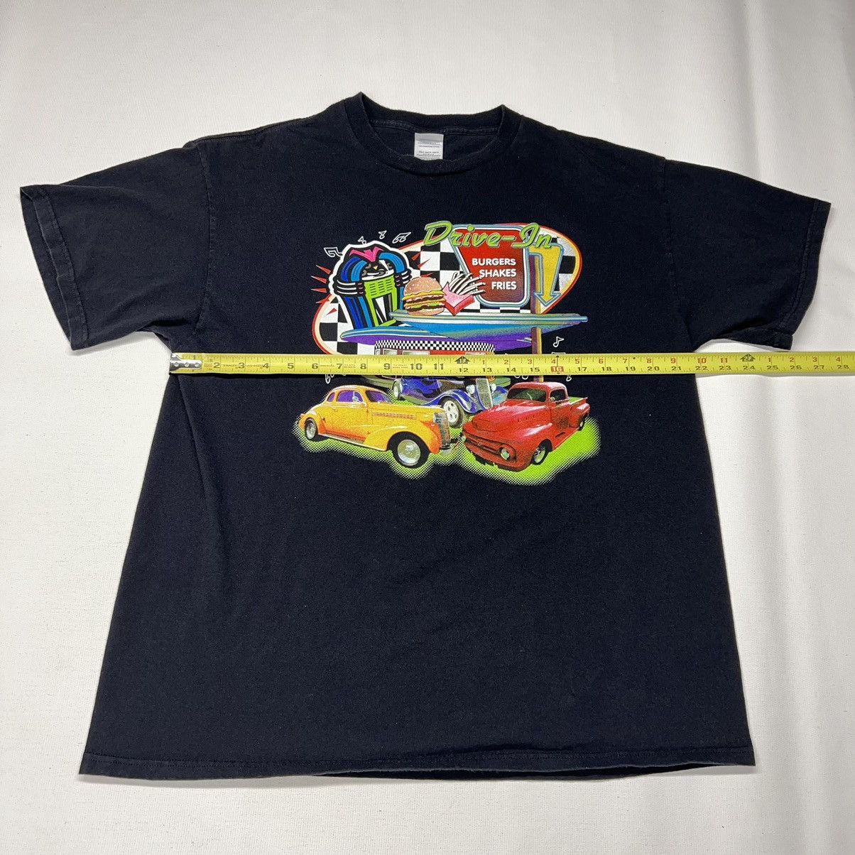 Delta × Vintage VTG Car Tee Shirt Black Hot Rod Classic Drive Thru Graphic Size US XL / EU 56 / 4 - 15 Thumbnail