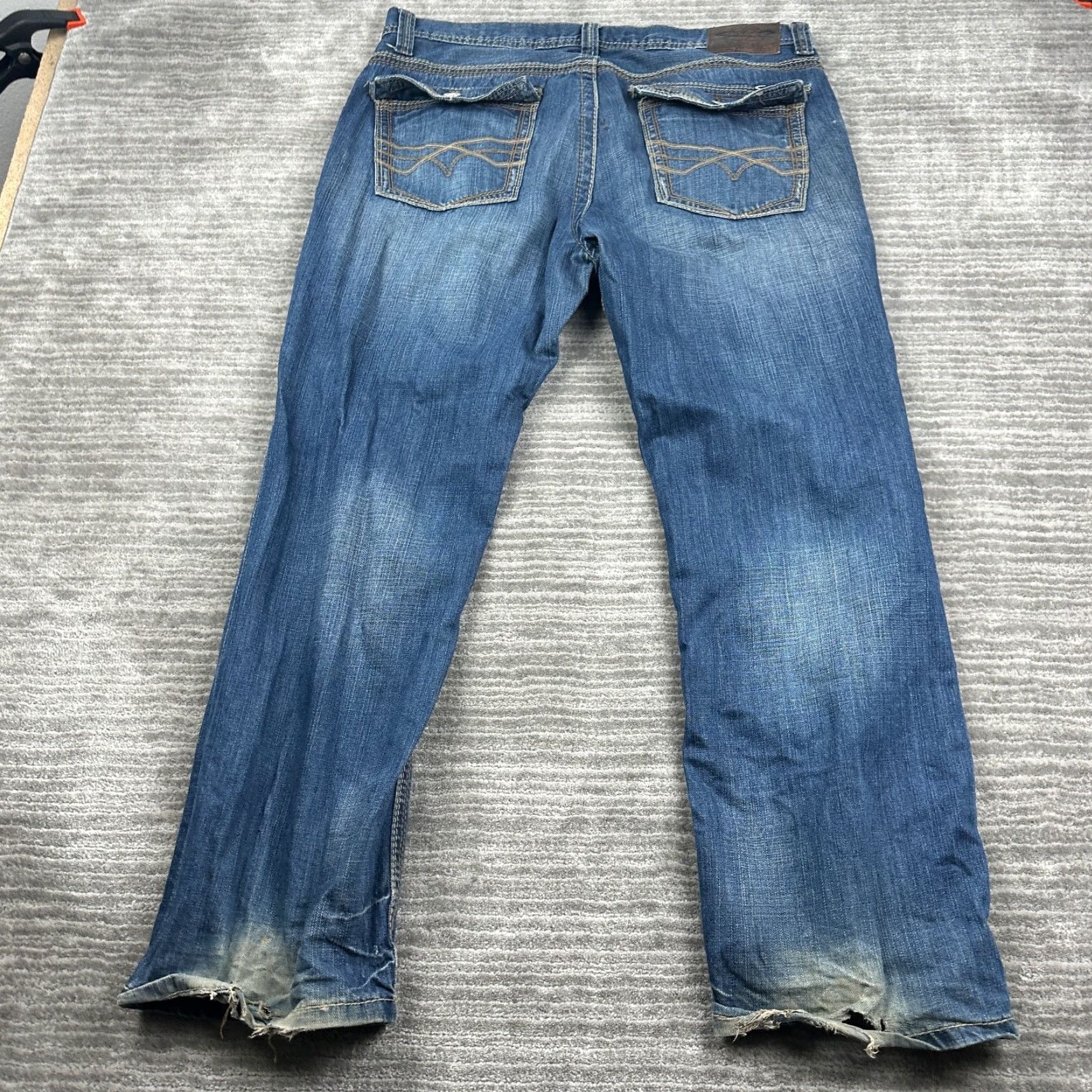 Vintage Seven7 Jeans Mens 36x30 Blue Denim Pants Straight Casual Cotton Pockets Adult Size US 36 / EU 52 - 2 Thumbnail