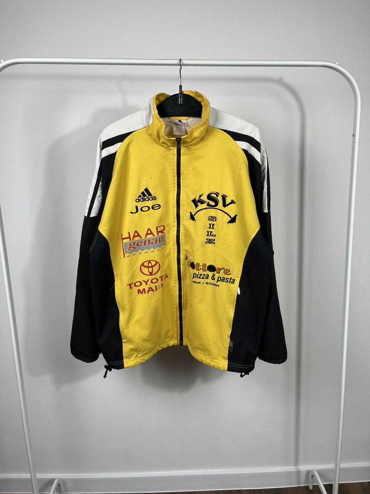 Adidas Vintage Adidas Yellow Black Team Zip Up Jacket Size US M / EU 48-50 / 2 - 1 Thumbnail