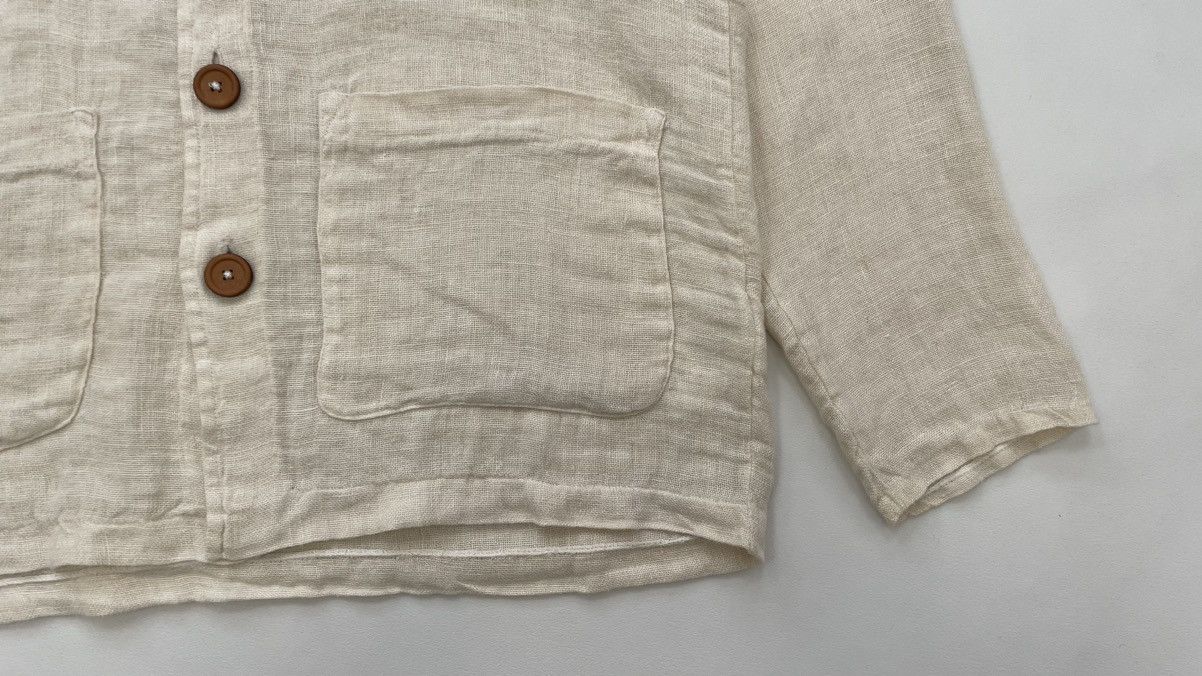 Our Legacy Raw White Rough Sack Linen Cardigan Size US M / EU 48-50 / 2 - 8 Thumbnail