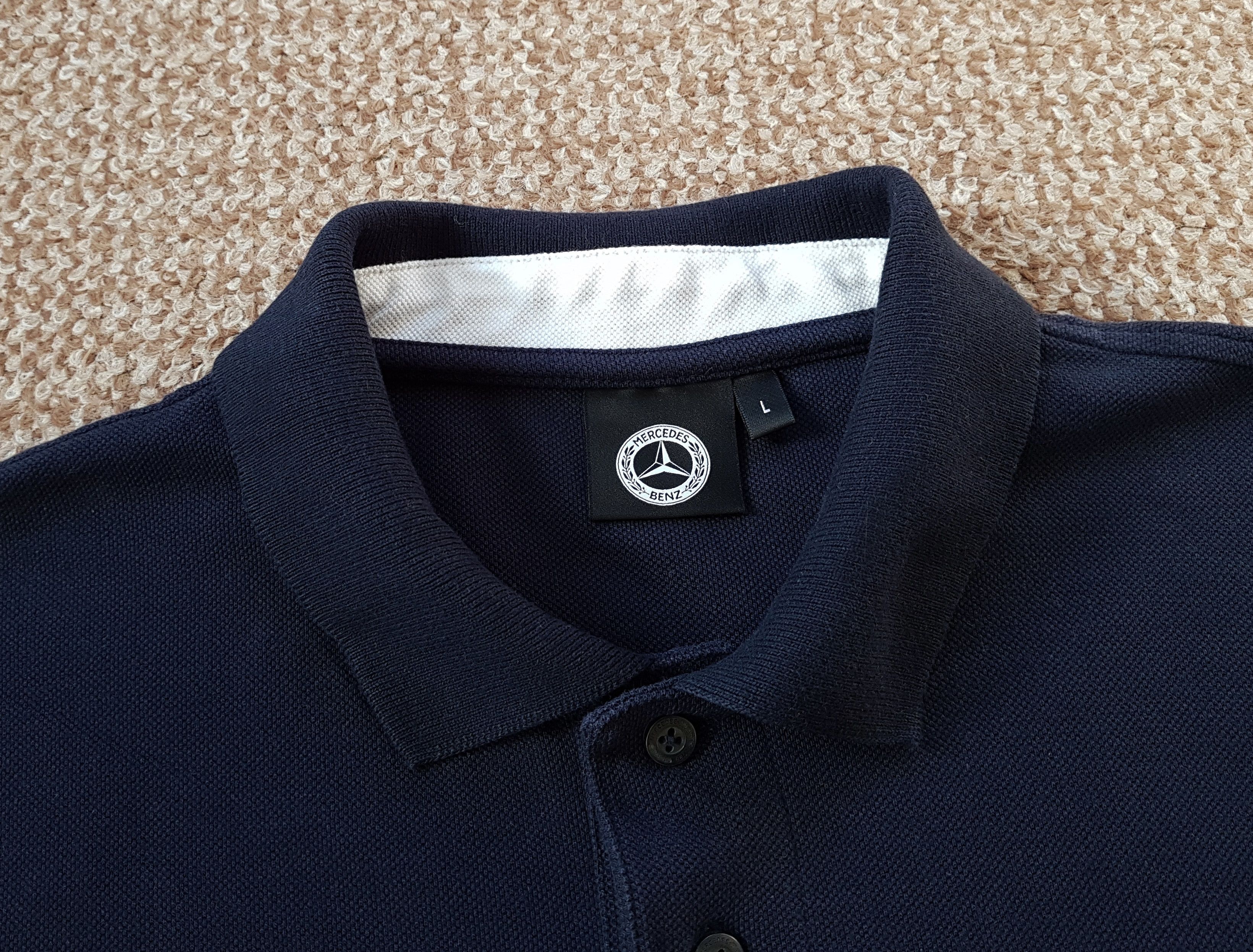 Mercedes-Benz Mercedes Benz Men's Polo T Shirt Retro Logo sz L Size US L / EU 52-54 / 3 - 4 Thumbnail