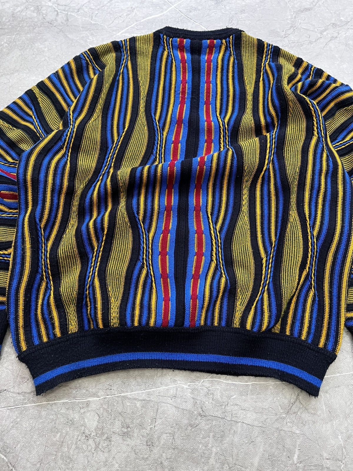 Other Vintage 90s cable knit multicolour Coogi style sweater Size US L / EU 52-54 / 3 - 13 Thumbnail