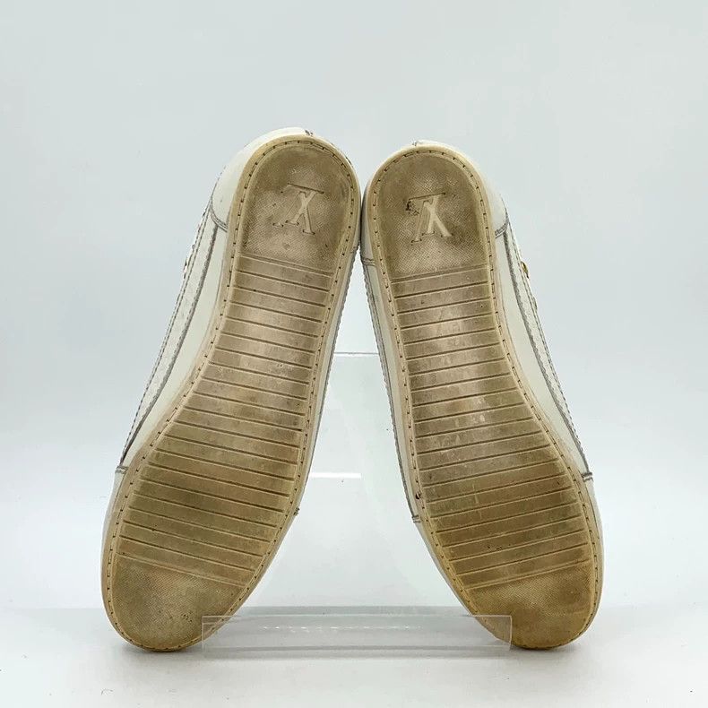 Louis Vuitton Louis Vuitton White logo print lace up casual sports shoes Size US 5.5 / EU 38 - 5 Thumbnail