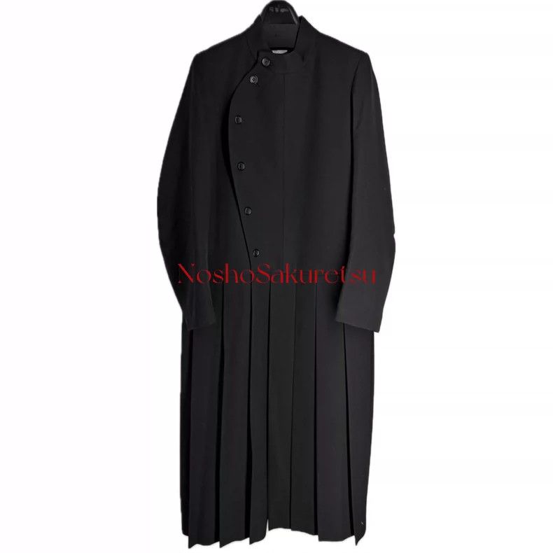 Comme des Garcons Comme Des Garcons Wool stand-up collared college pleated d Size S / US 4 / IT 40 - 1 Thumbnail