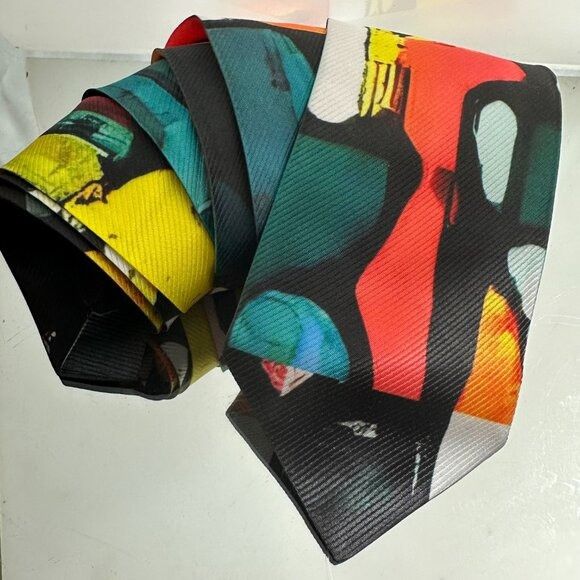 Handmade Modernist Tie Retro Designer Menswear Tie Necktie Mid Centur Size ONE SIZE - 5 Thumbnail