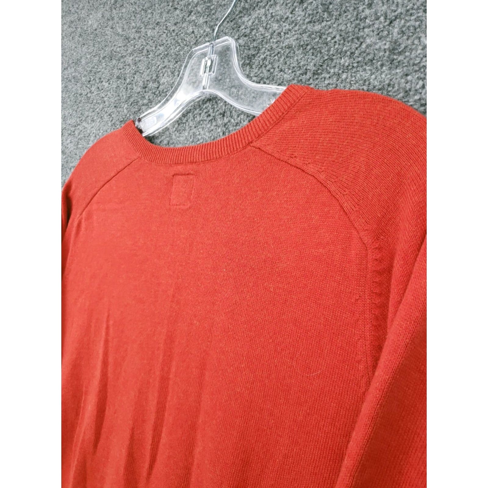 Gap Gap Sweater Mens L Large Orange Pullover V-Neck Long Sleeve Cotton Knit Size US L / EU 52-54 / 3 - 7 Thumbnail