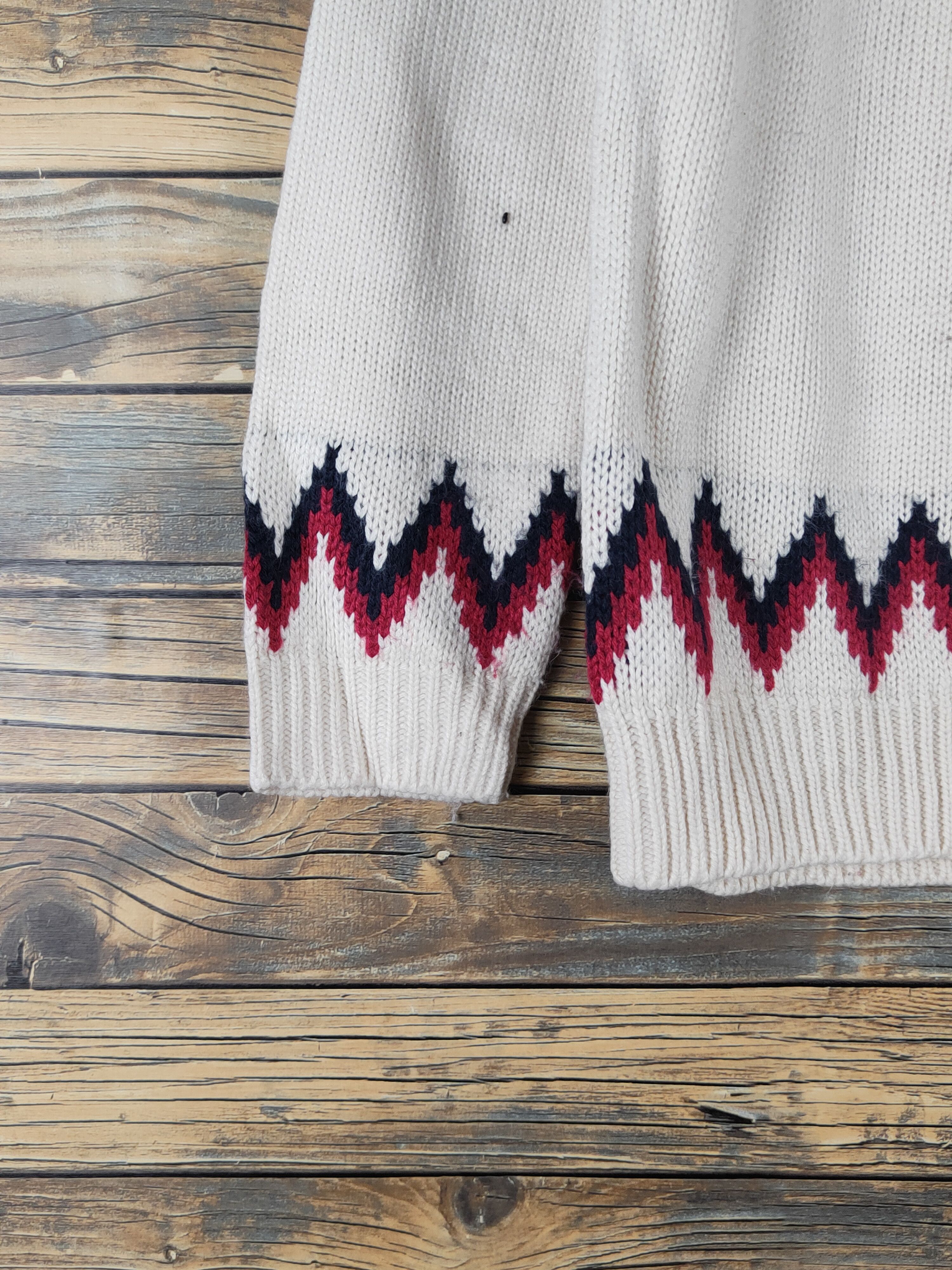 Homespun Knitwear × Japanese Brand × Vintage Local Motion Ivory Knitwear Sweatshirt #W1629 Size S / US 4 / IT 40 - 4 Thumbnail