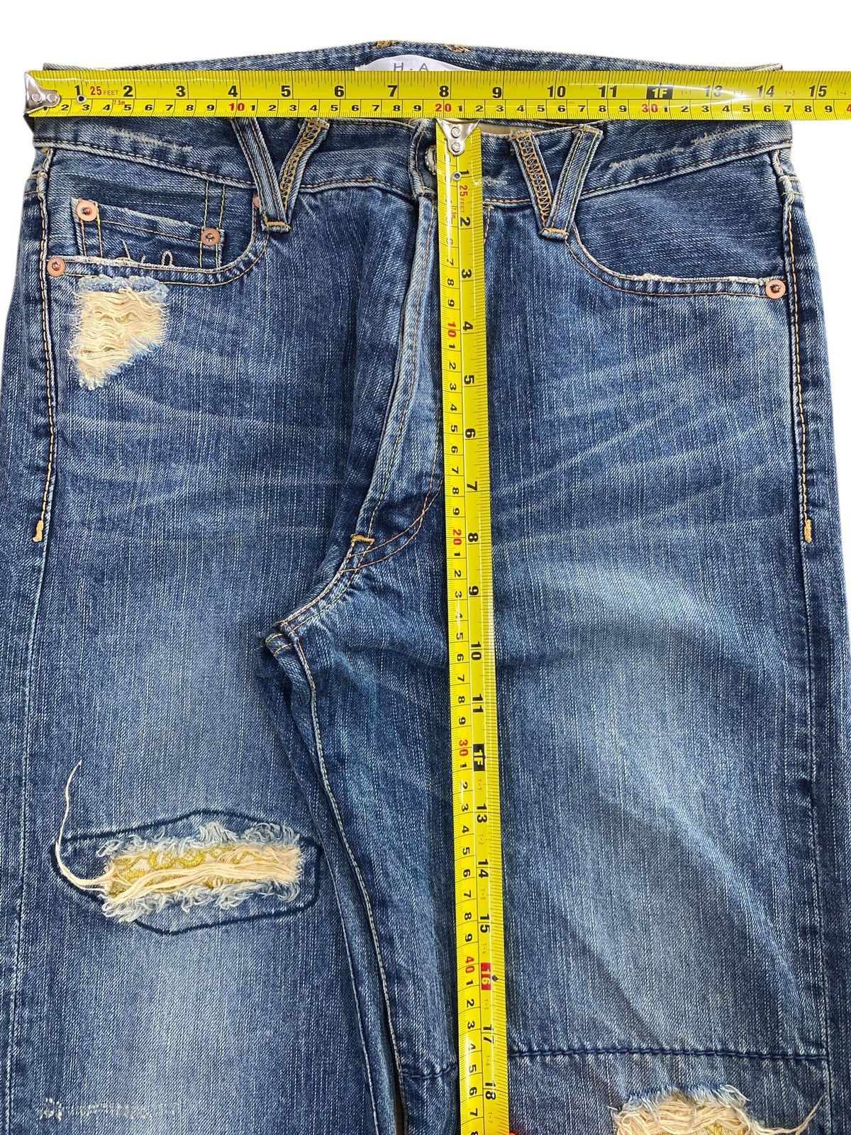 Japanese Brand Japanese Brand Ripped Whiskered Style Straight Leg Jeans Size US 29 - 6 Thumbnail