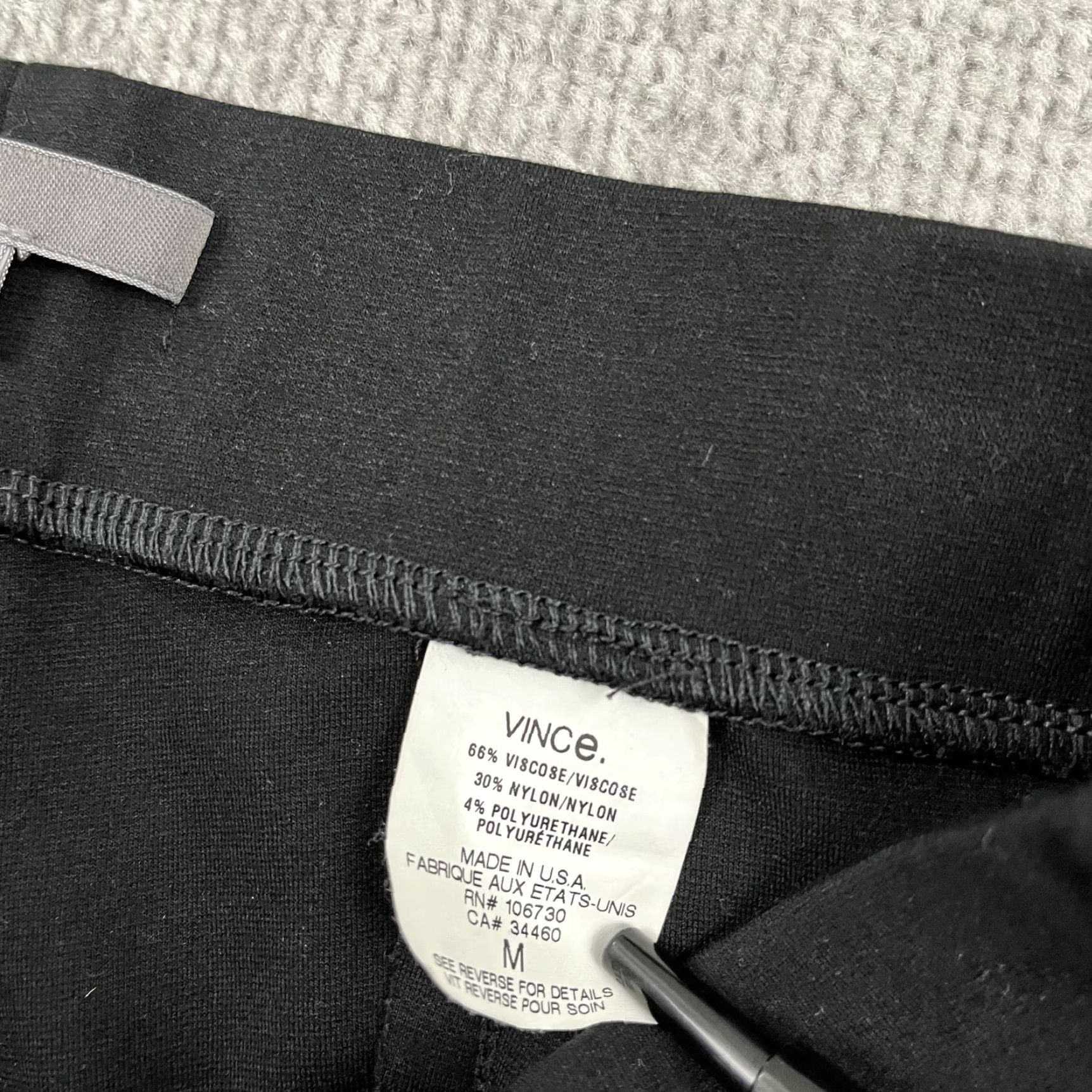 Vince Vince Pants Womens Medium / 31" Black Skinny Compression Stretch Pull On Office Size 32" / US 10 / IT 46 - 3 Thumbnail