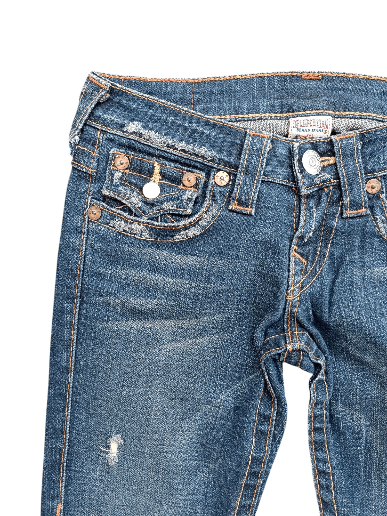 True Religion × Vintage VINTAGE TRUE RELIGION BILLY DISTRESSED DENIM TR023 Size 26" / US 2 / IT 38 - 10 Thumbnail