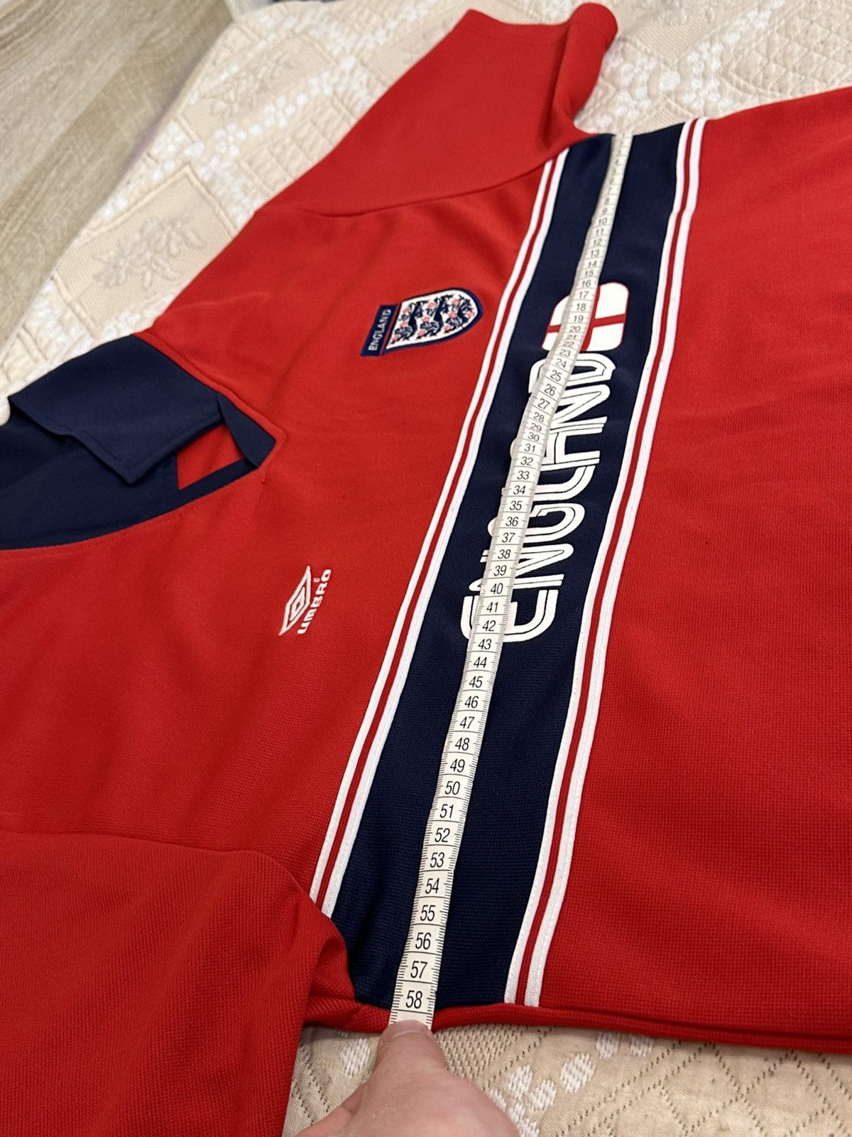 Umbro 🔥 2002 2003 England Umbro Polo Jersey T Shirt Soccer Size US XL / EU 56 / 4 - 9 Thumbnail