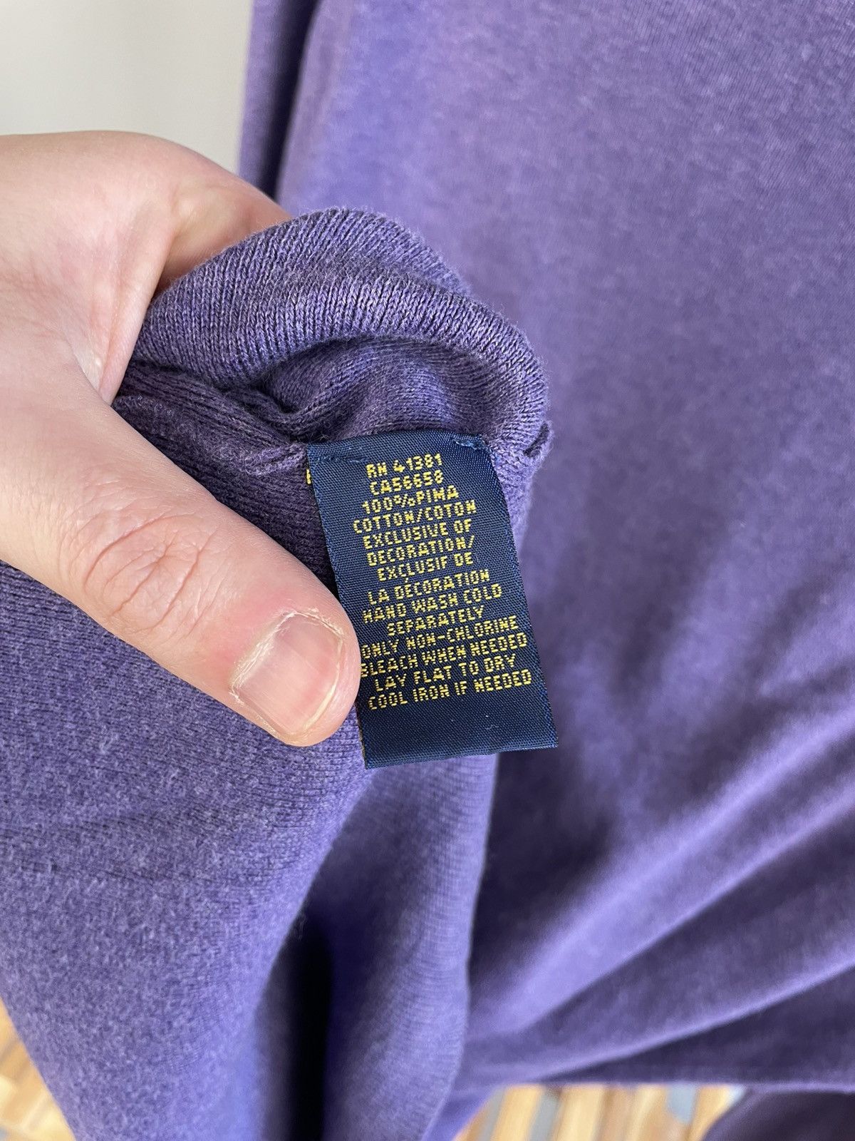 Polo Ralph Lauren × Ralph Lauren × Vintage Polo Ralph Lauren cotton vintage v neck sweater Size US L / EU 52-54 / 3 - 5 Thumbnail