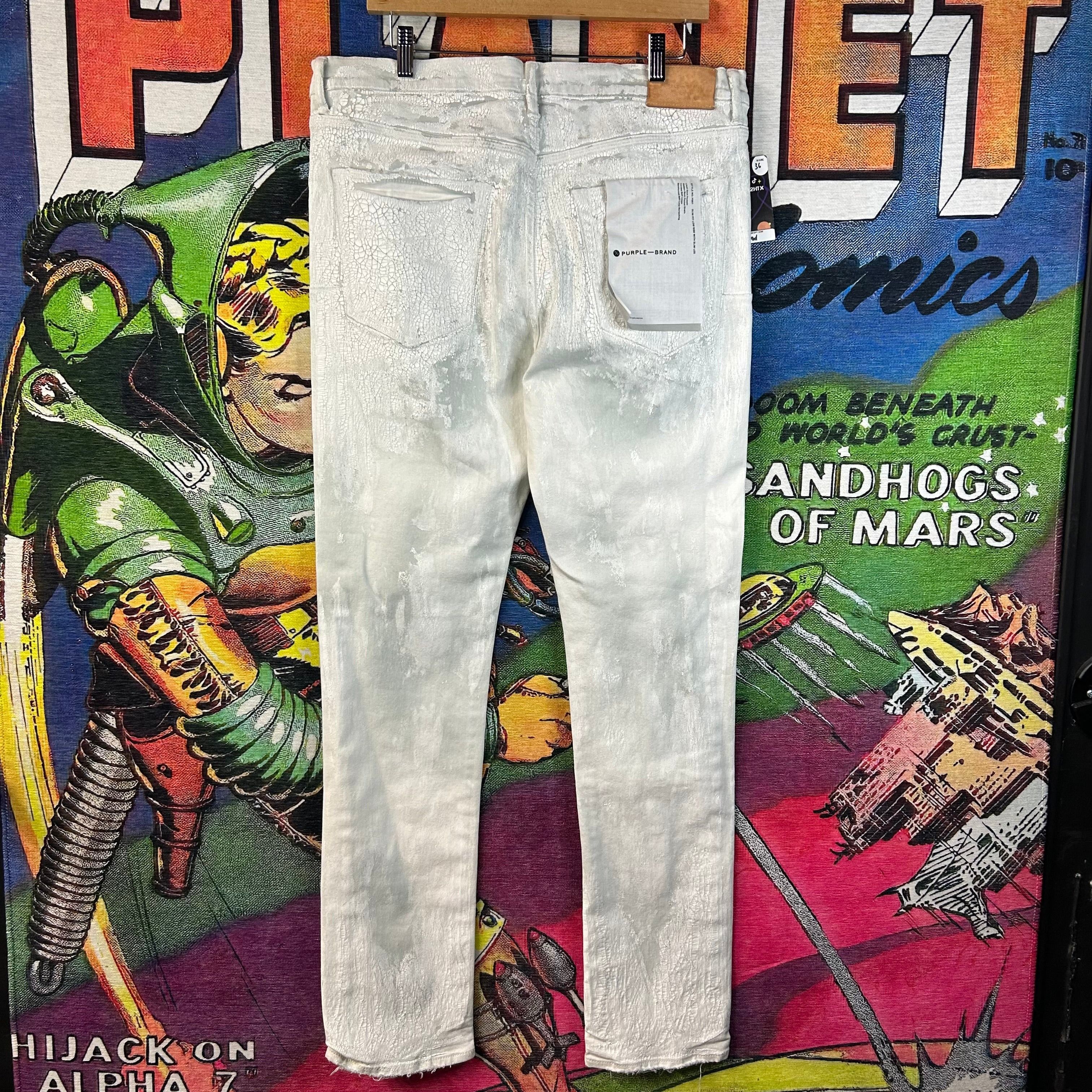 Purple Purple Brand Painted White Denim Size 36” Size US 36 / EU 52 - 2 Thumbnail