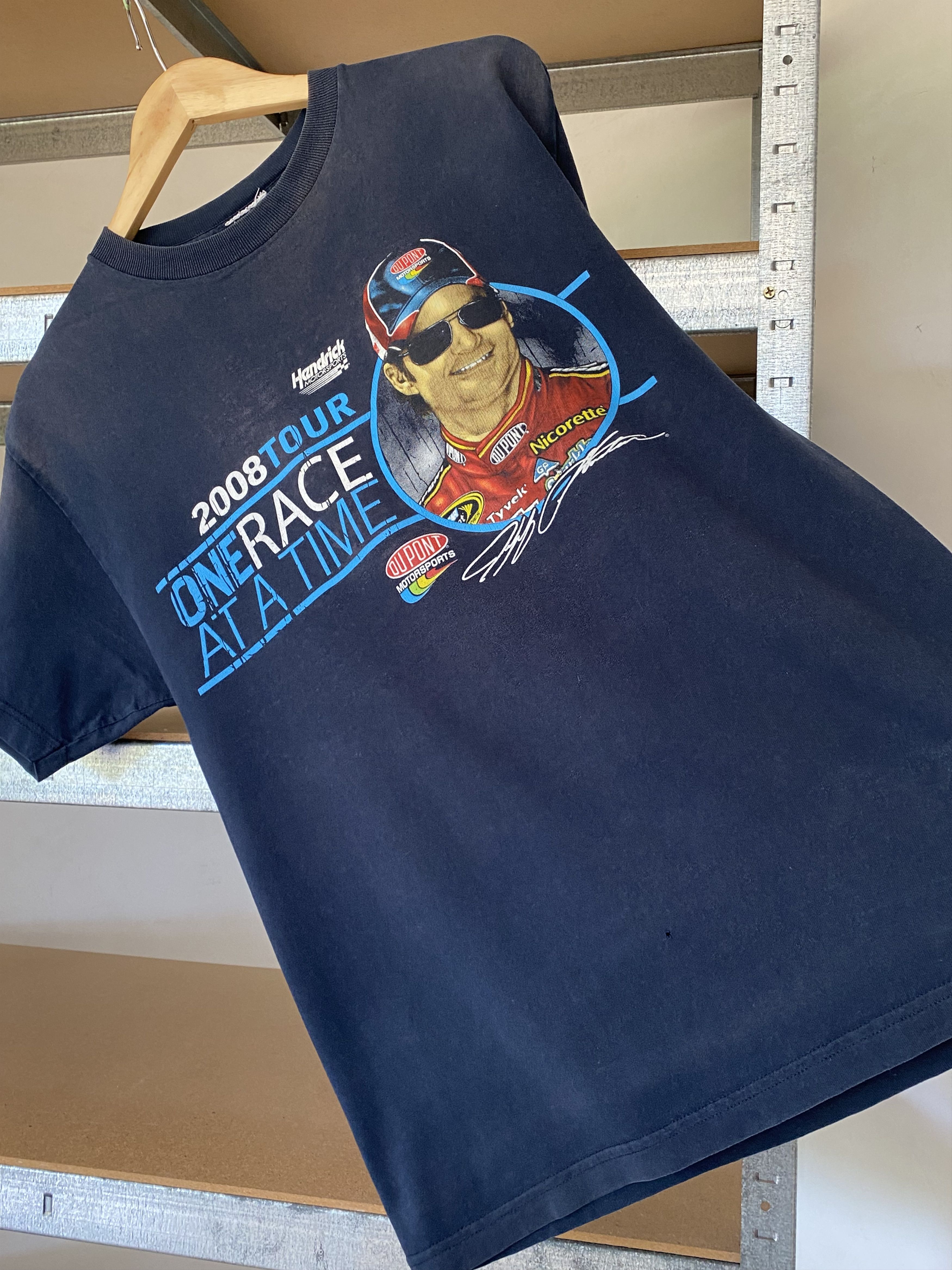 Vintage Jeff Gordon Nascar Vintage 2008 Tour One Race Racing T-shirt Size US M / EU 48-50 / 2 - 11 Thumbnail