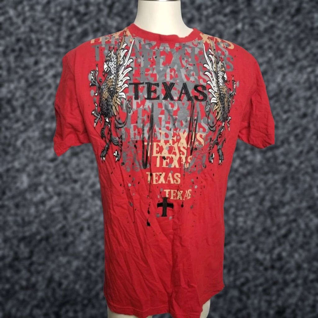 Vintage Beyond The Limit T Shirt Men 2XL Red Embroidered AOP Texas Streetwear Mens Size US XXL / EU 58 / 5 - 1 Thumbnail