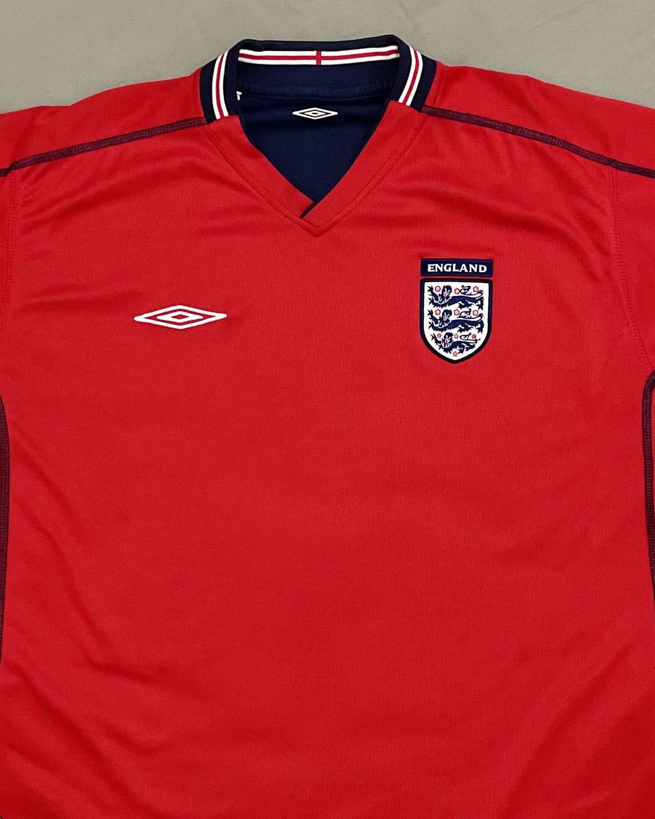 Umbro England Away Kit 2002 2003 2004 Size US XL / EU 56 / 4 - 3 Thumbnail