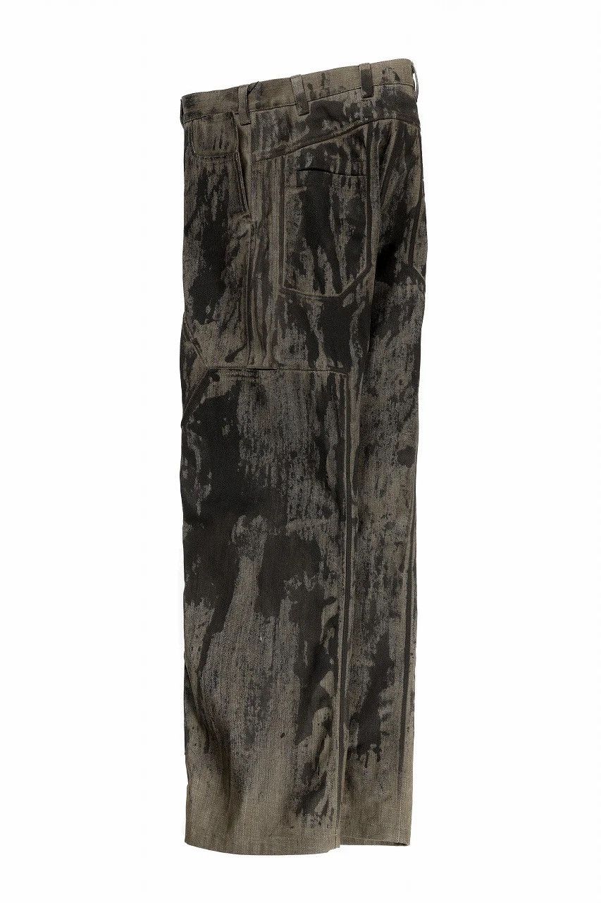 Japanese Brand OPPOSE DUALITY 10 POCKET PANEL DENIM TROUSERS (DIRT GREEN) Size US 32 / EU 48 - 2 Thumbnail
