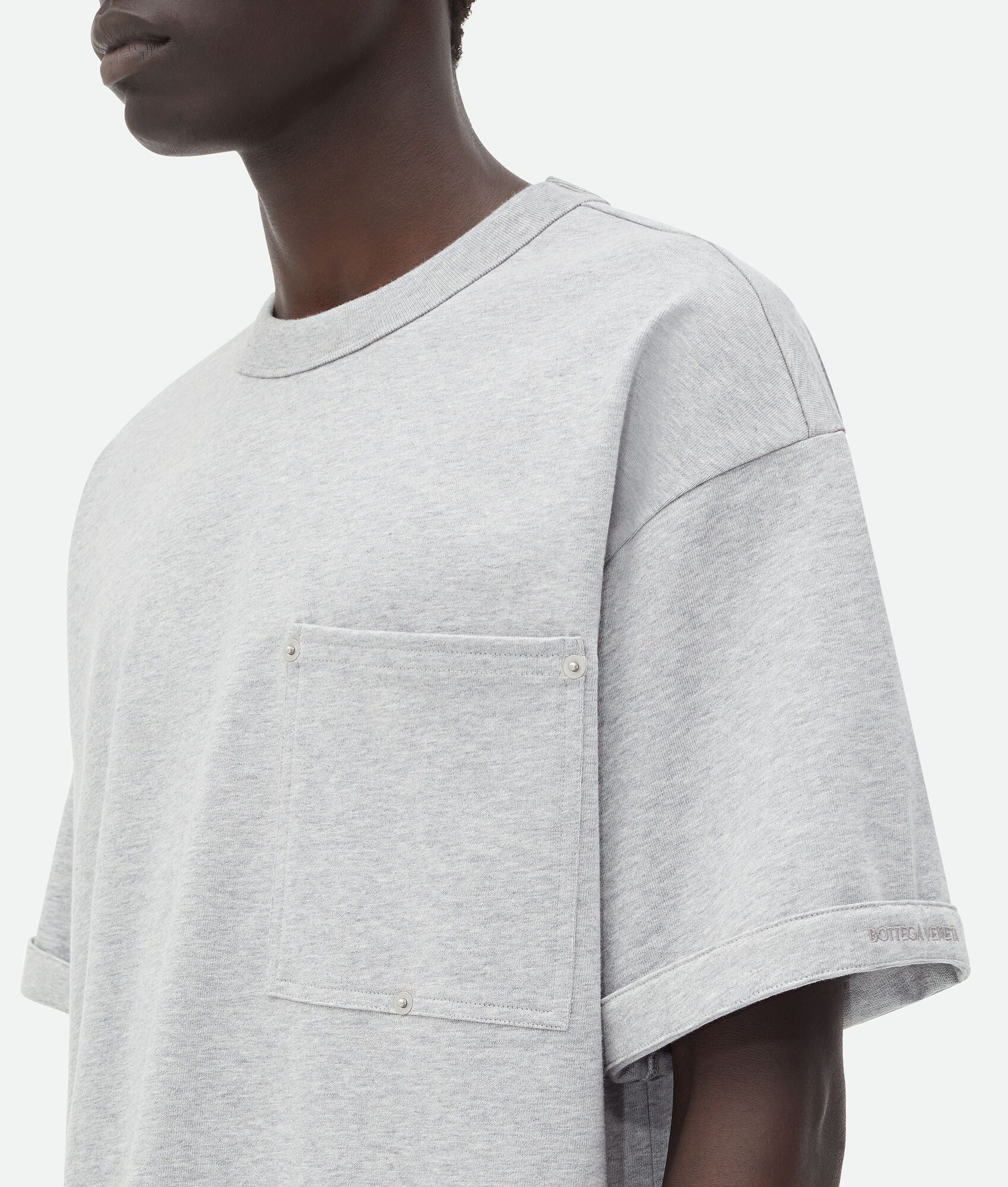 Bottega Veneta o1loc1c0325 745093 Heavy Jersey Relaxed T-Shirt Light Grey Size US S / EU 44-46 / 1 - 4 Thumbnail
