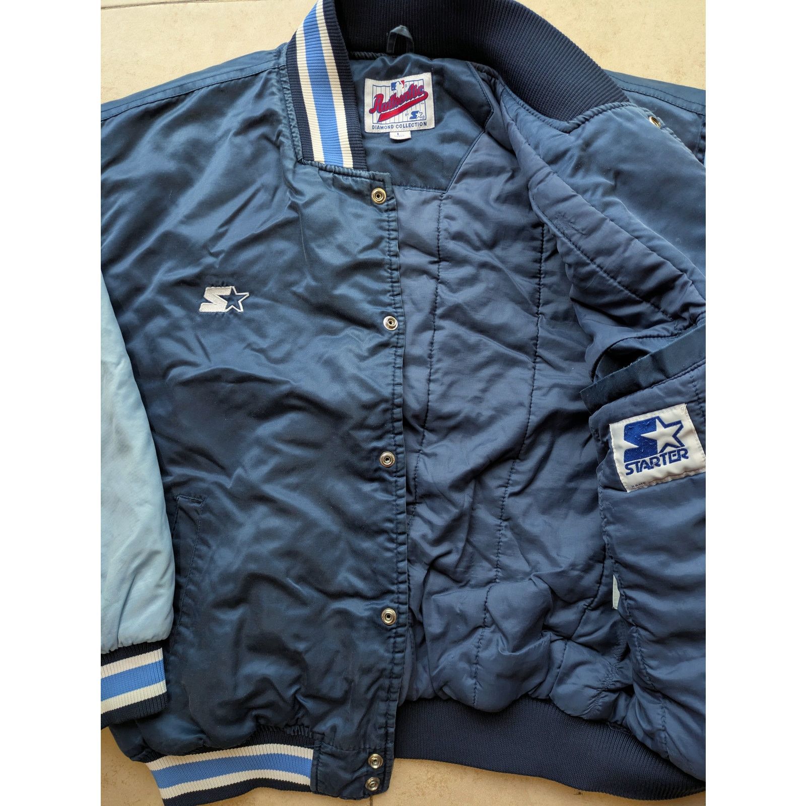 MLB × Starter Anaheim Angels 90s satin DISNEY Wing jacket L navy MLB vtg Size US L / EU 52-54 / 3 - 9 Thumbnail