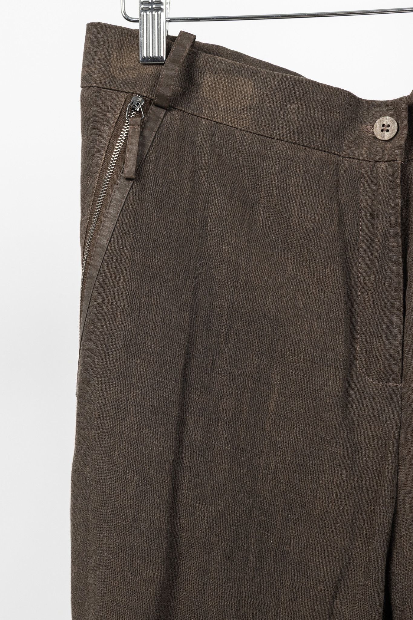 Annette Gortz Annette Gortz SS/16 Posh Brown Linen Cropped Pants Size 41" - 4 Thumbnail