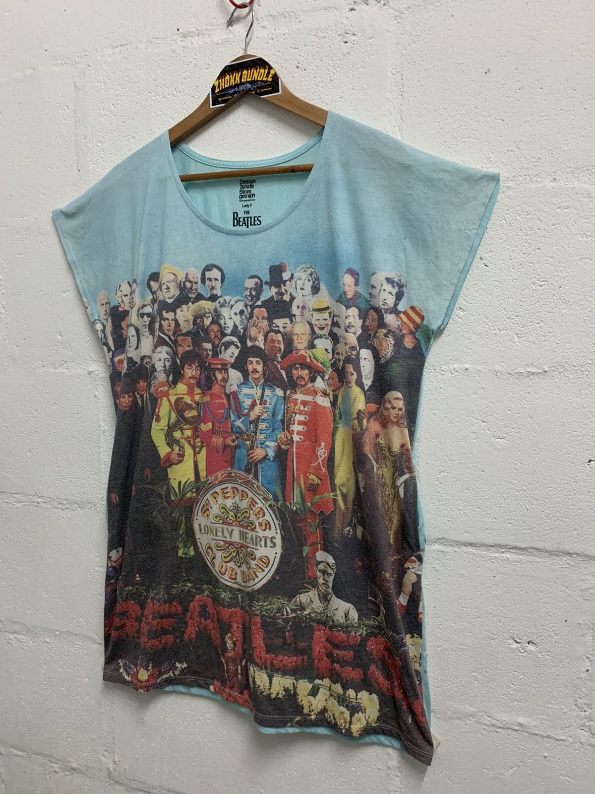Band Tees × Japanese Brand The Beatles Fullprint Size L / US 10 / IT 46 - 2 Thumbnail